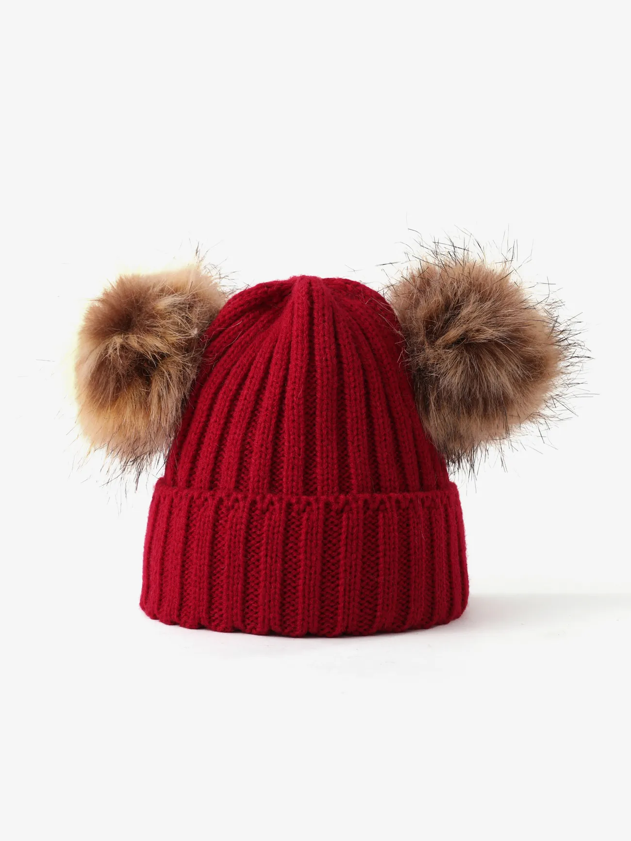 Double Hairball Knitted Beanie Hats for Mommy and Me 
Double Hairball Knitted Beanie Hats for Mommy and Me