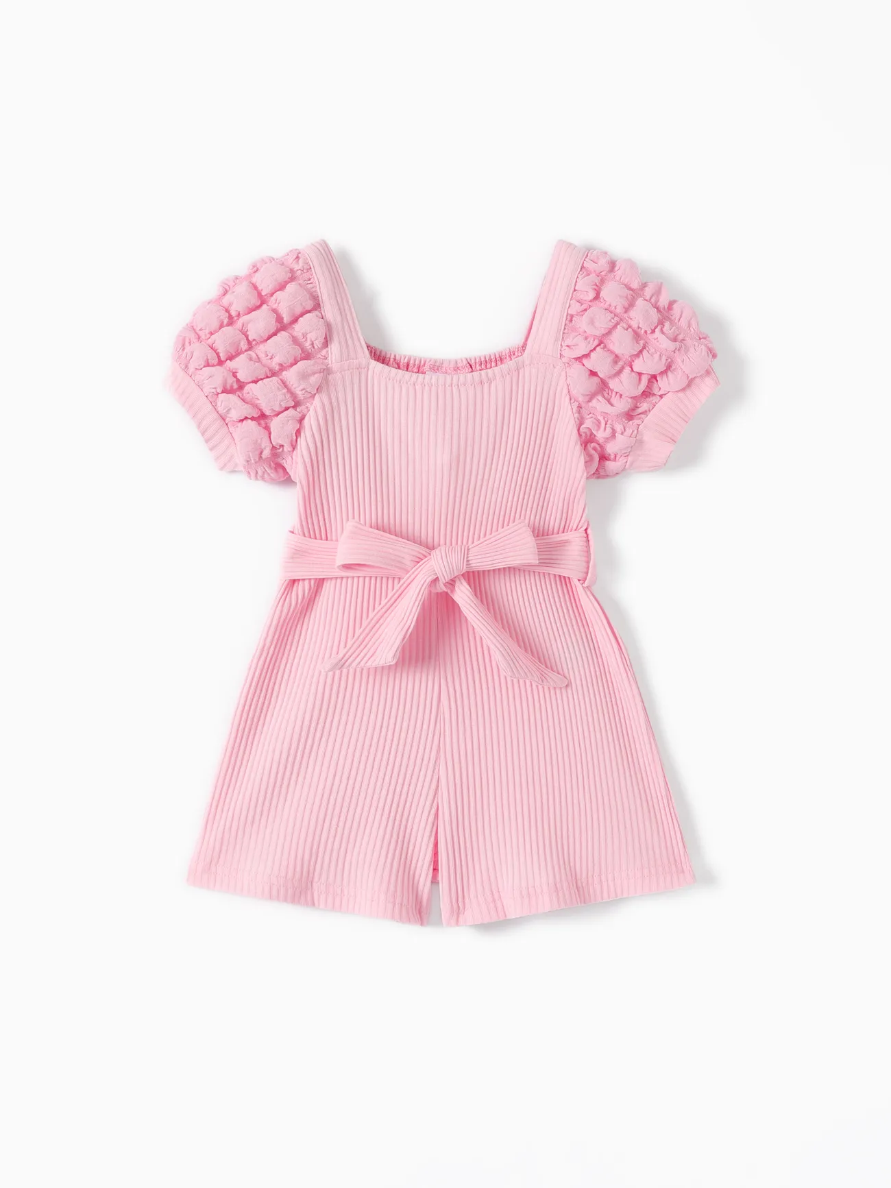 Baby Girl Puff-sleeve Solid Color Jumpsuit 
Baby Girl Puff-sleeve Solid Color Jumpsuit