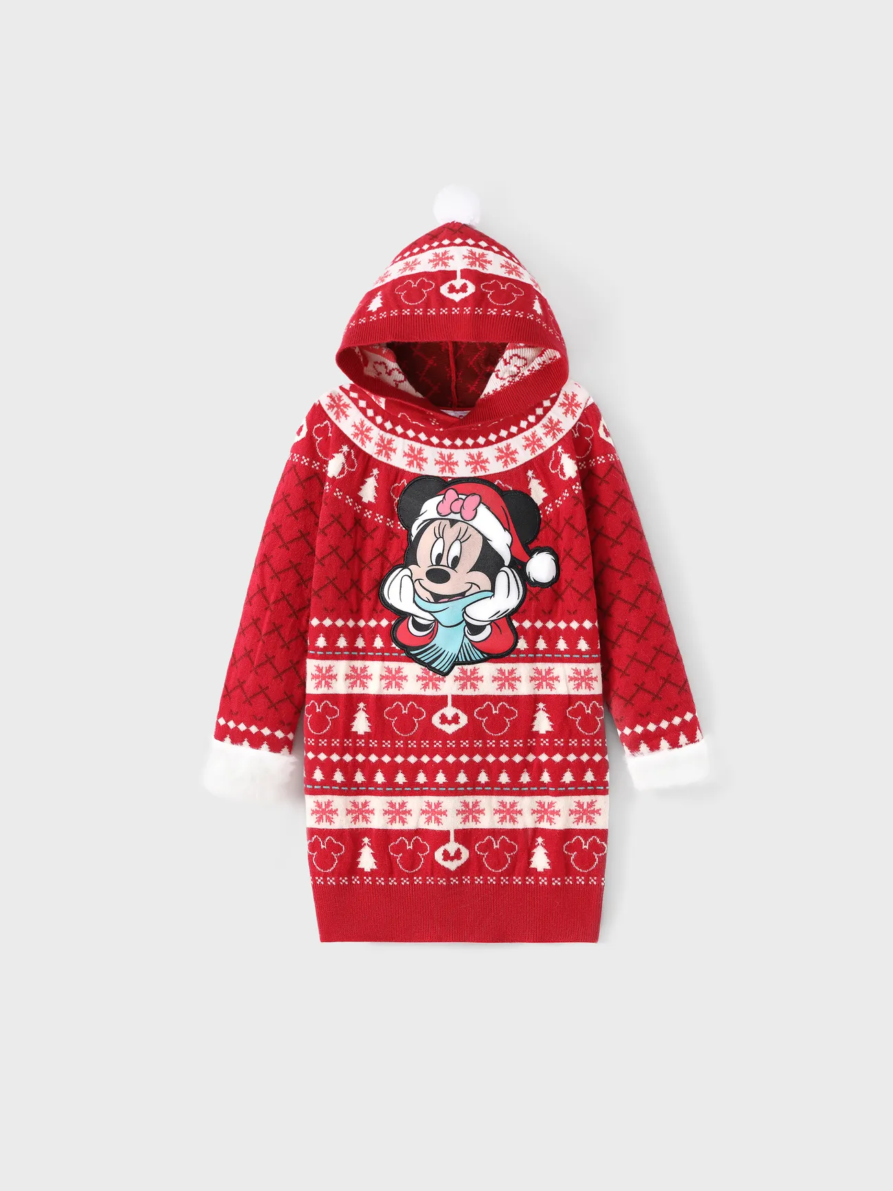 Disney Mickey and Friends Toddler GIrl 1pc Christmas Pattern Minnie Mouse Plush Edge Sleeves Hooded Knitted Dress
Disney Mickey and Friends Toddler GIrl 1pc Christmas Pattern Minnie Mouse Plush Edge Sleeves Hooded Knitted Dress