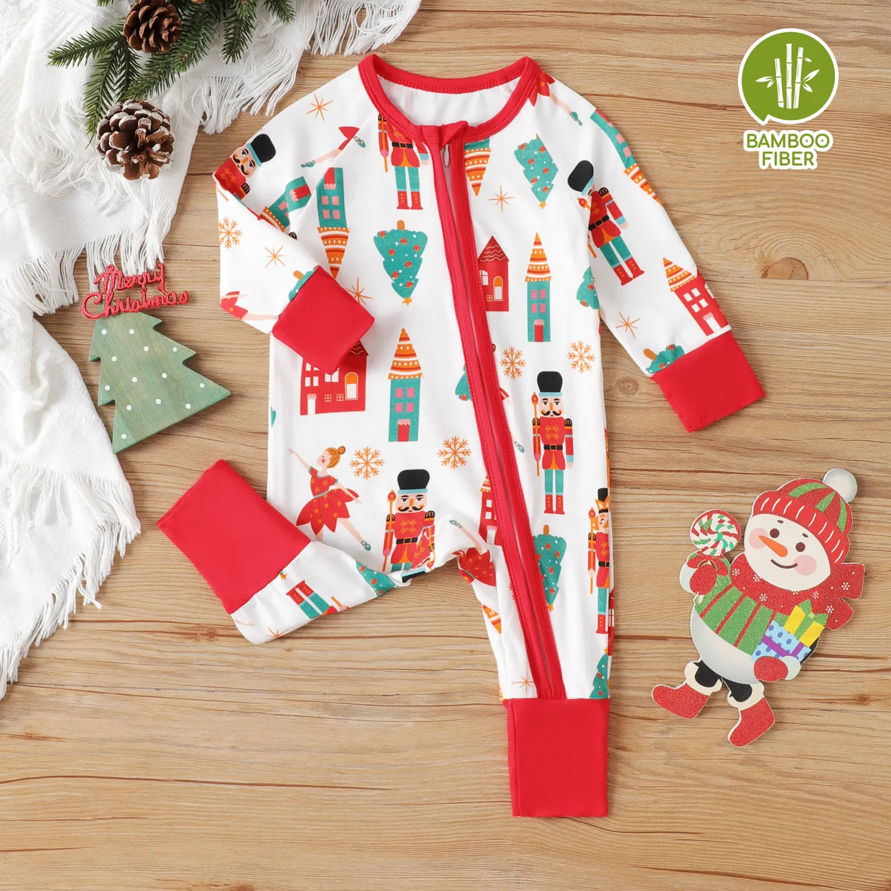 Bamboo Christmas Baby Boy/Girl Zippered Jumpsuit
Bamboo Christmas Baby Boy/Girl Zippered Jumpsuit