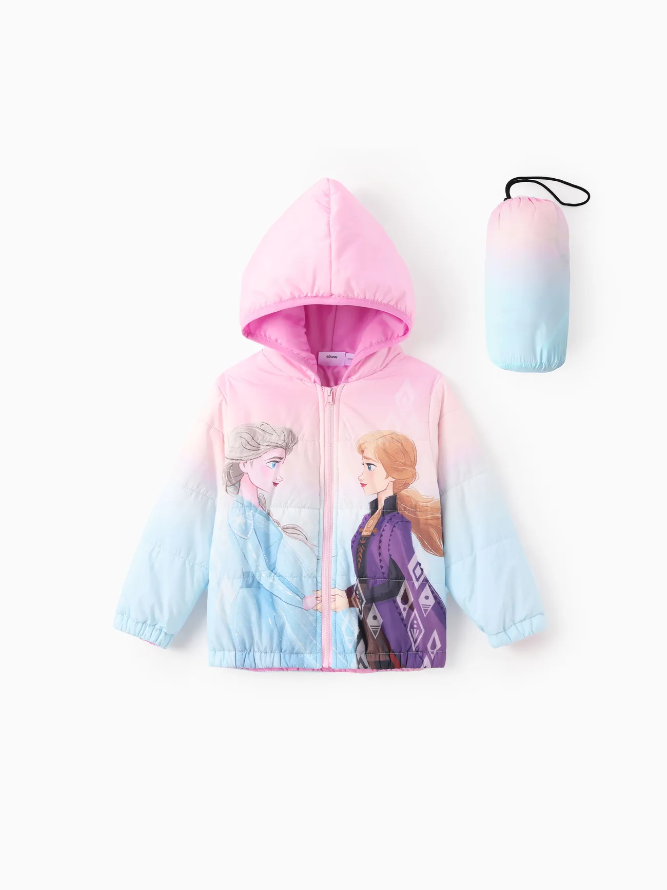 Disney Frozen Toddler Girl 2pcs Elsa And Anna Gradient/Snowflakes Print Hooded Jacket Coat With Storage Bag
Disney Frozen Toddler Girl 2pcs Elsa And Anna Gradient/Snowflakes Print Hooded Jacket Coat With Storage Bag