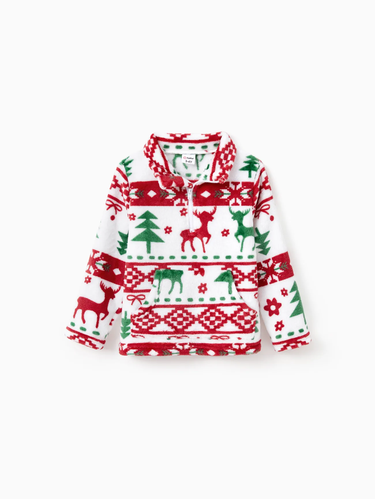 Matching Christmas Pullover Flannel Fleece Mid-Neck Zipper Tops with Pocket
Matching Christmas Pullover Flannel Fleece Mid-Neck Zipper Tops with Pocket