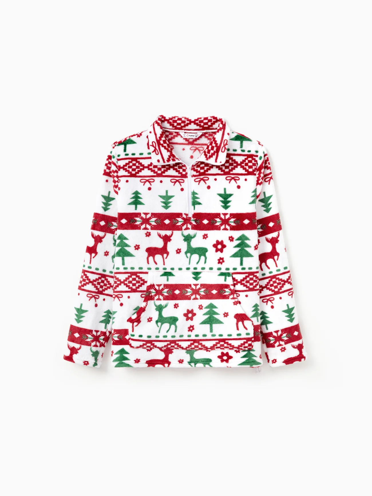 Matching Christmas Pullover Flannel Fleece Mid-Neck Zipper Tops with Pocket
Matching Christmas Pullover Flannel Fleece Mid-Neck Zipper Tops with Pocket