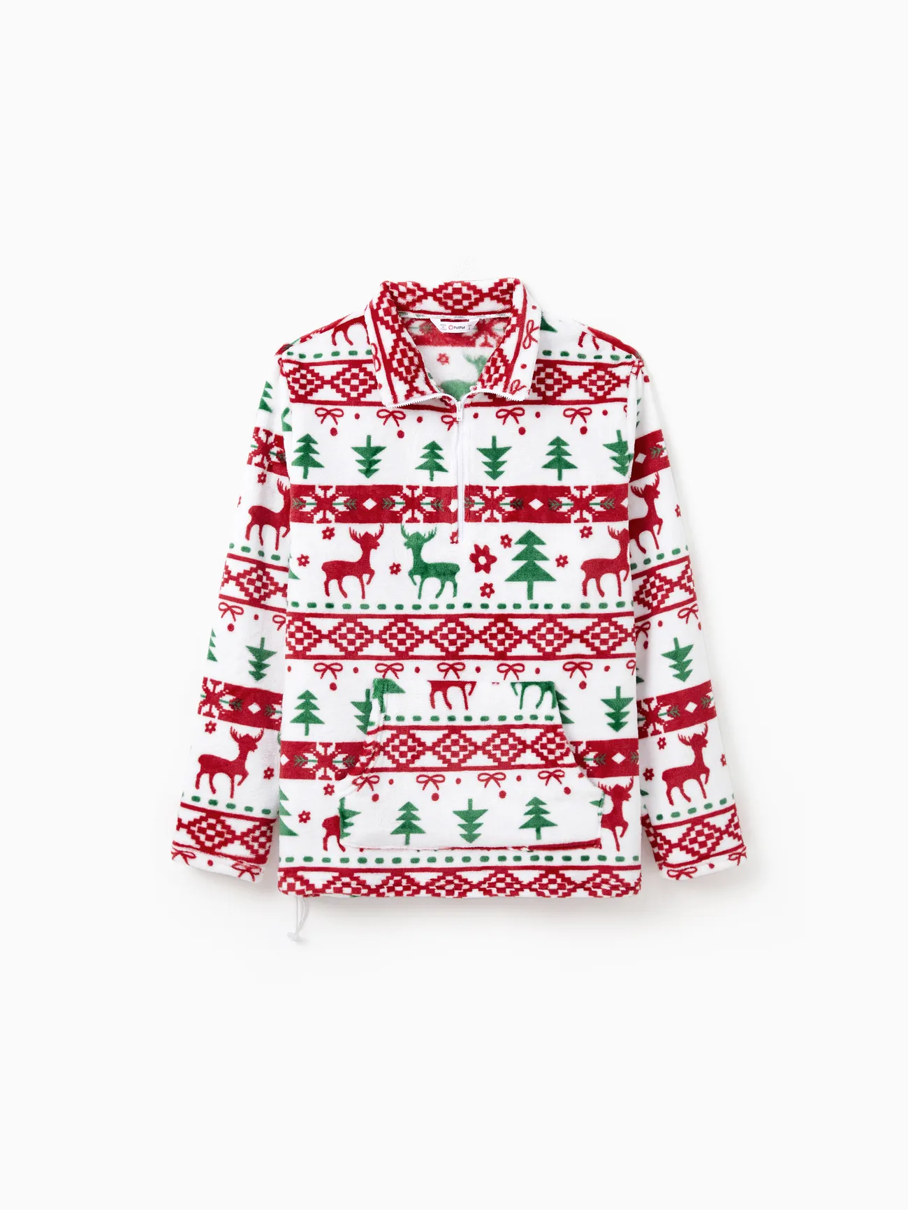 Matching Christmas Pullover Flannel Fleece Mid-Neck Zipper Tops with Pocket
Matching Christmas Pullover Flannel Fleece Mid-Neck Zipper Tops with Pocket