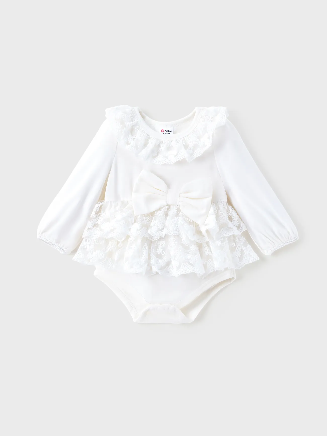 Baby Girl Naia Sweet Bowknot Solid Color Ruffle Edge Romper
Baby Girl Naia Sweet Bowknot Solid Color Ruffle Edge Romper