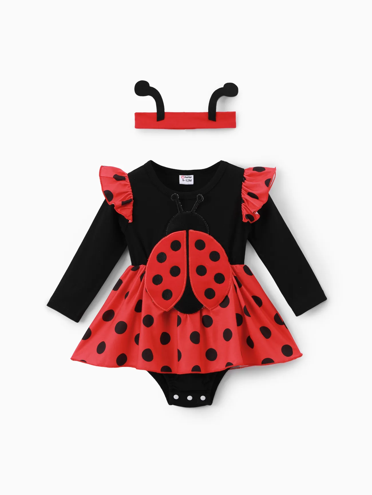 2pcs Baby Girls Childlike Polka Dot Ladybug Romper Set
2pcs Baby Girls Childlike Polka Dot Ladybug Romper Set