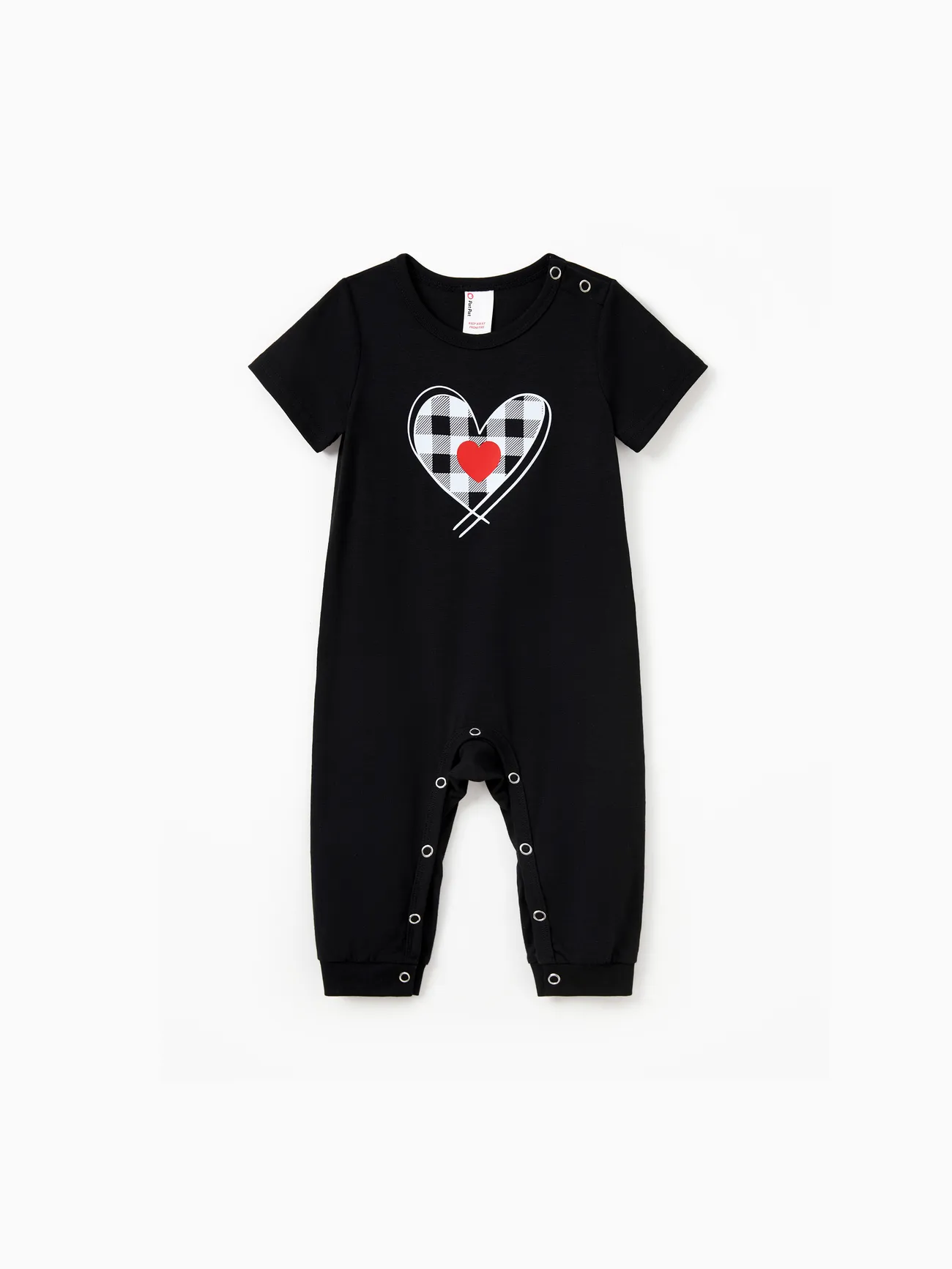 Valentine's Day Family Matching Heart Print Short-sleeve Top and Plaid Pants Black Pajamas Set
Valentine's Day Family Matching Heart Print Short-sleeve Top and Plaid Pants Black Pajamas Set