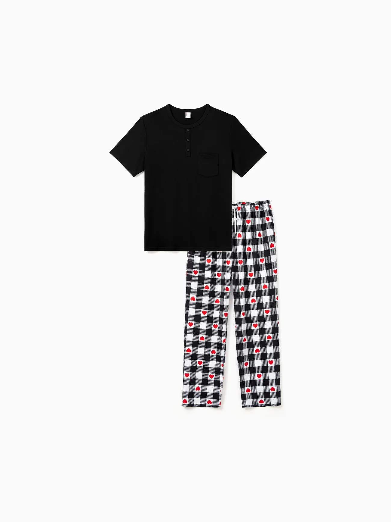 Valentine's Day Family Matching Heart Print Short-sleeve Top and Plaid Pants Black Pajamas Set
Valentine's Day Family Matching Heart Print Short-sleeve Top and Plaid Pants Black Pajamas Set