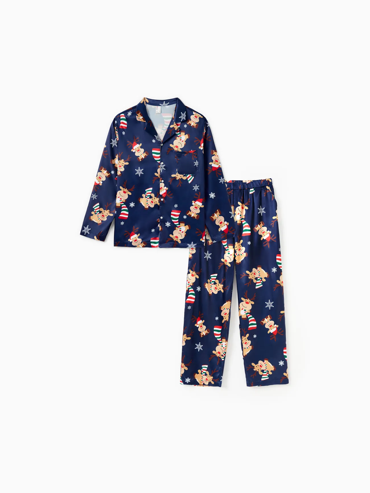 Christmas Matching Allover Reindeer Pattern Lapel Couple Pajamas Sets
Christmas Matching Allover Reindeer Pattern Lapel Couple Pajamas Sets