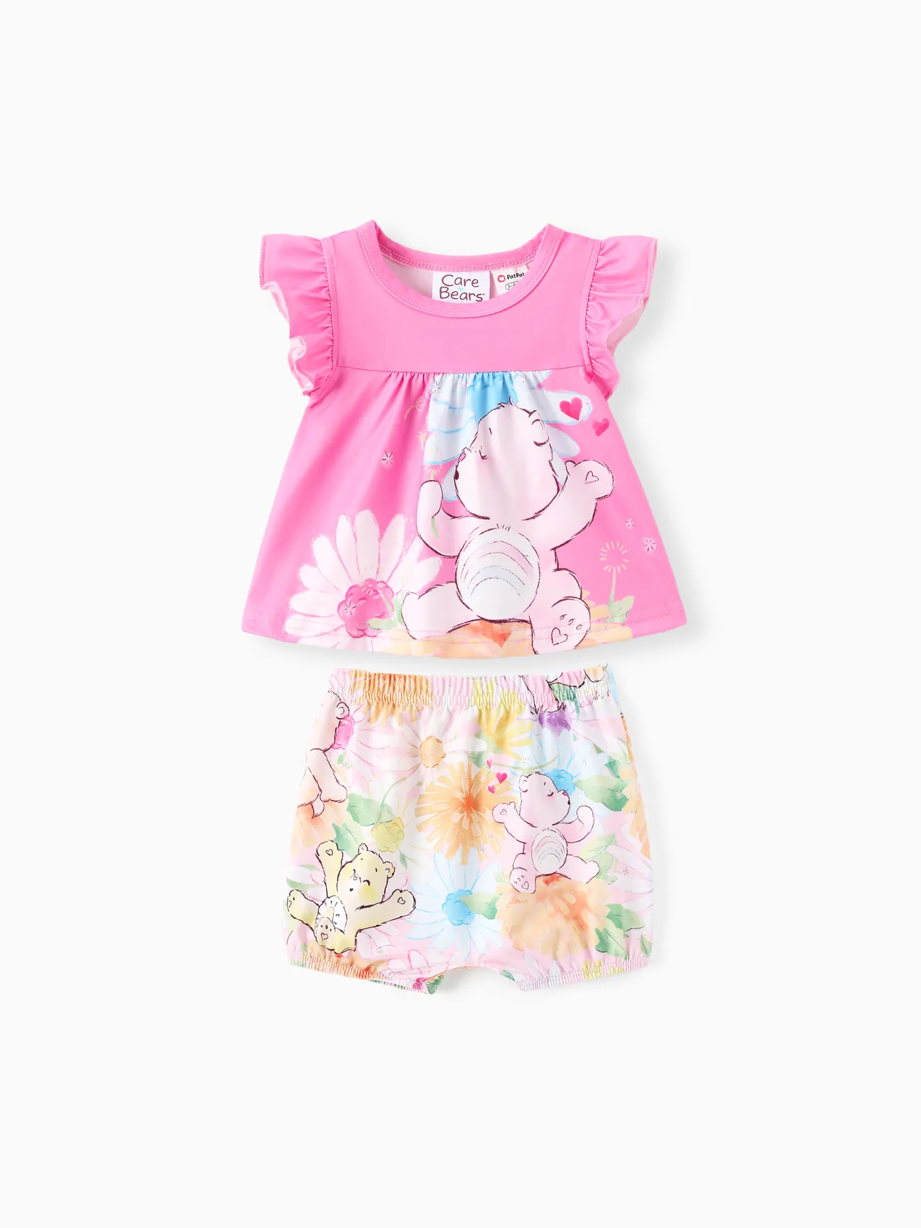 Care Bear Baby Girl 2pcs Character Floral Flutter Sleeve Top And Shorts Set
Care Bear Baby Girl 2pcs Character Floral Flutter Sleeve Top And Shorts Set