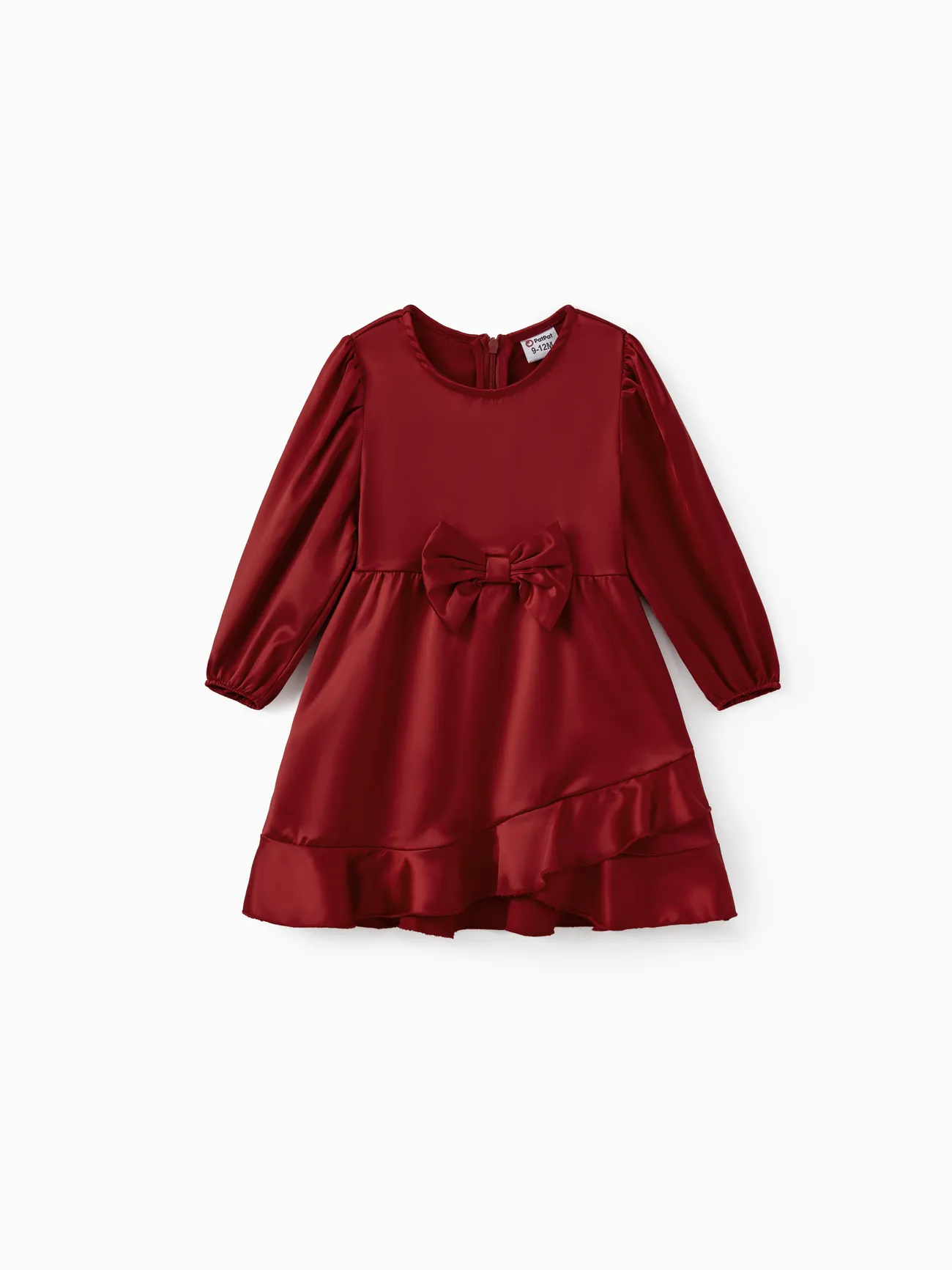 Red Matching Family Outfits Silky Satin Long Puff Sleeves Dress or Plaid Shirt 
Red Matching Family Outfits Silky Satin Long Puff Sleeves Dress or Plaid Shirt