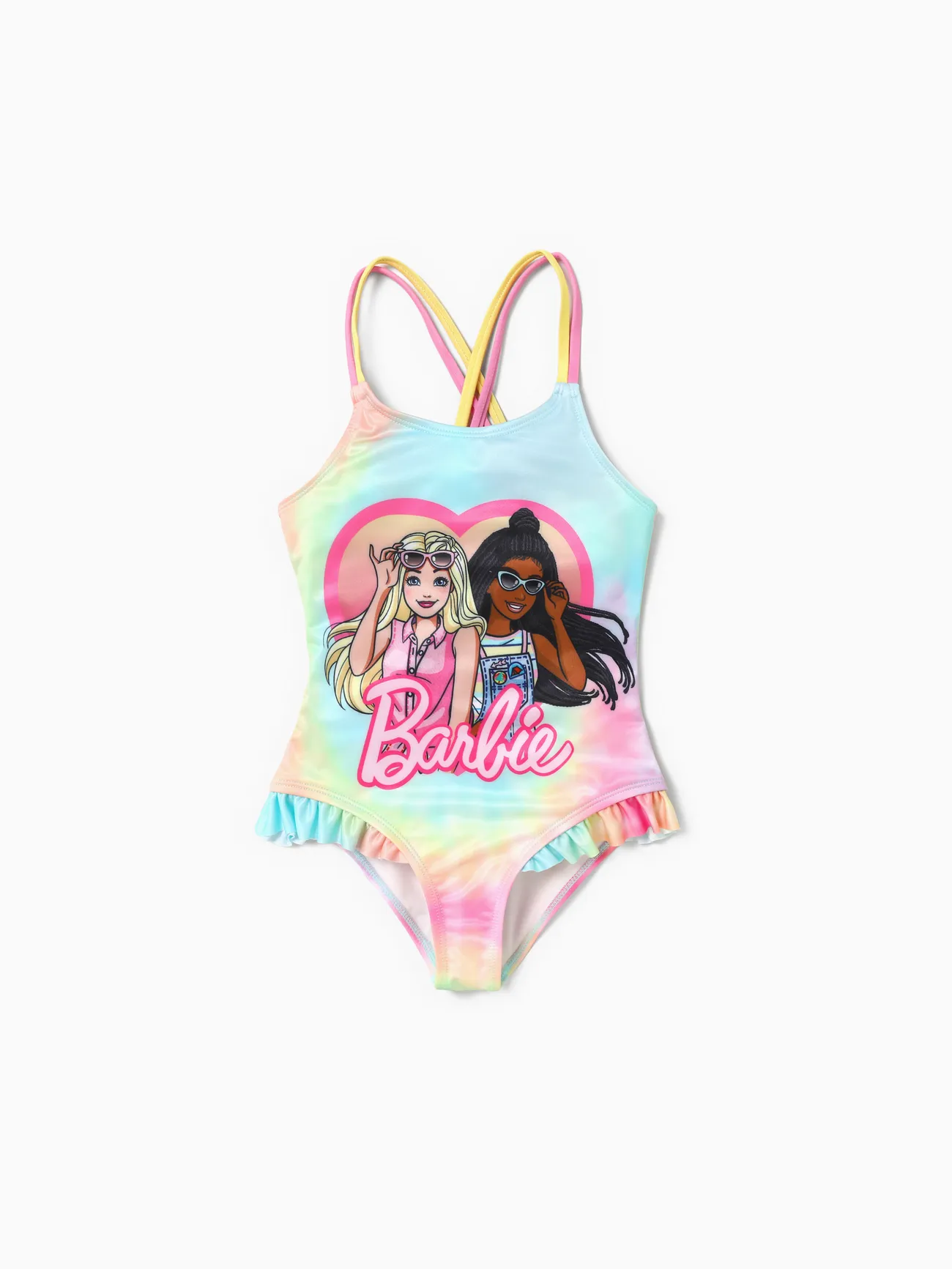 Barbie ToddlerGirl /Kid Girl Heart pattern Tyedyed Ruffled edge swimsuit
Barbie ToddlerGirl /Kid Girl Heart pattern Tyedyed Ruffled edge swimsuit