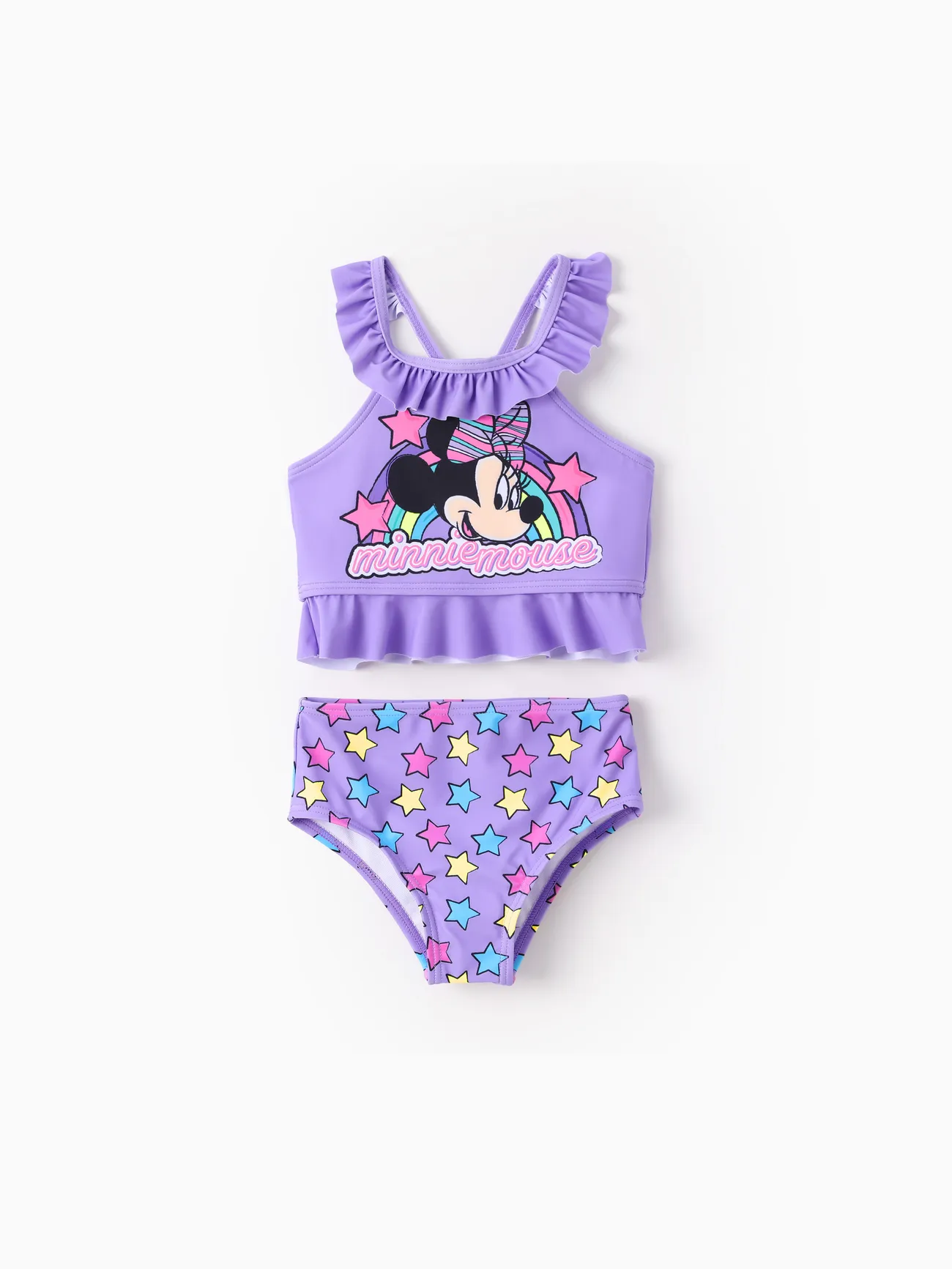 Disney Mickey and Friends Toddler Girl 2pcs Minnie Mouse And Daisy Duck Star/Gradient Print Ruffled UPF50+ Swimsuit Set
Disney Mickey and Friends Toddler Girl 2pcs Minnie Mouse And Daisy Duck Star/Gradient Print Ruffled UPF50+ Swimsuit Set