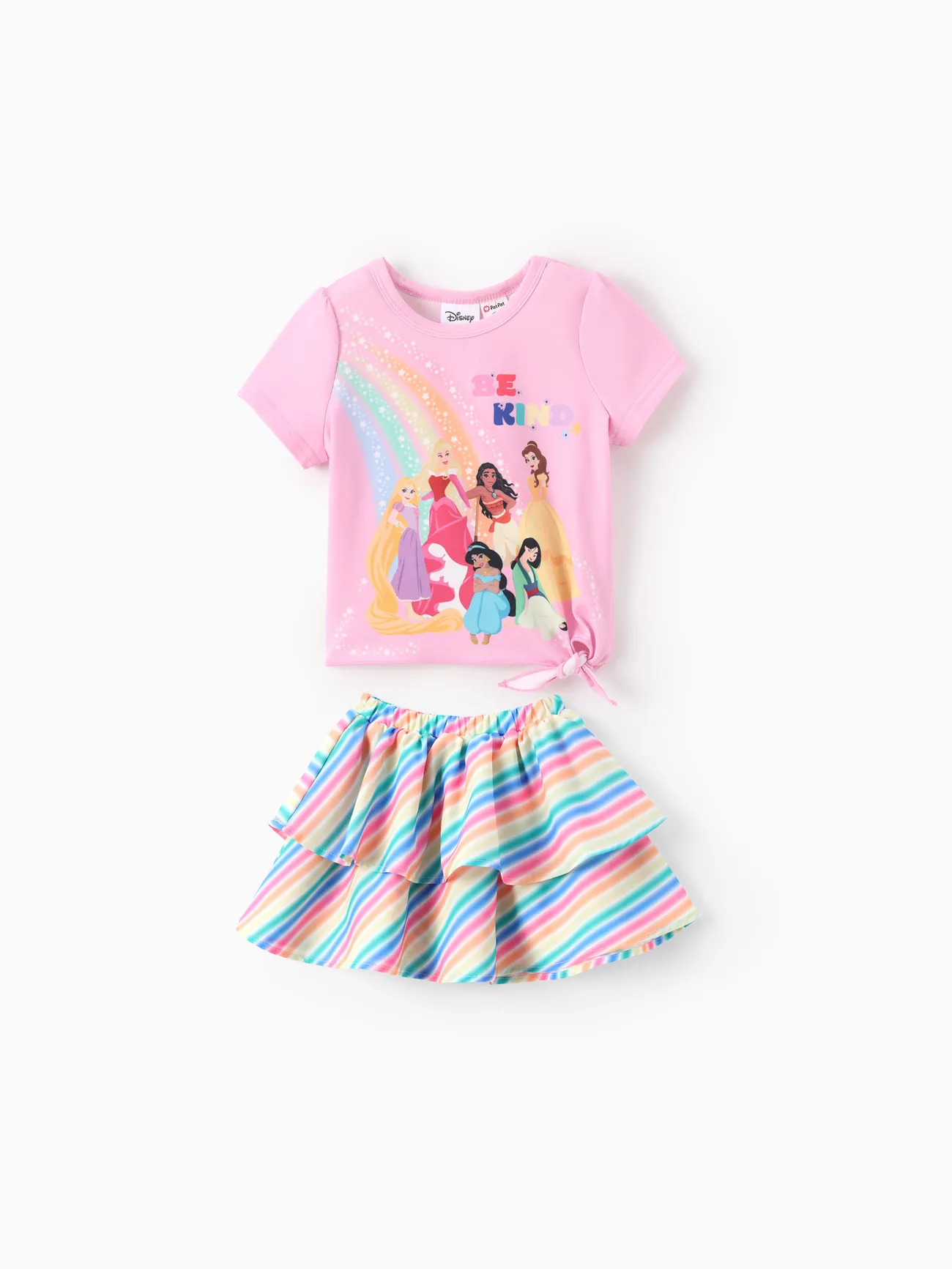 Disney Princess Toddler Girl 2pcs Naia™ Moana/Ariel Floral/Striped Print Knot Short-sleeve Top And Cake Skirt Set
Disney Princess Toddler Girl 2pcs Naia™ Moana/Ariel Floral/Striped Print Knot Short-sleeve Top And Cake Skirt Set