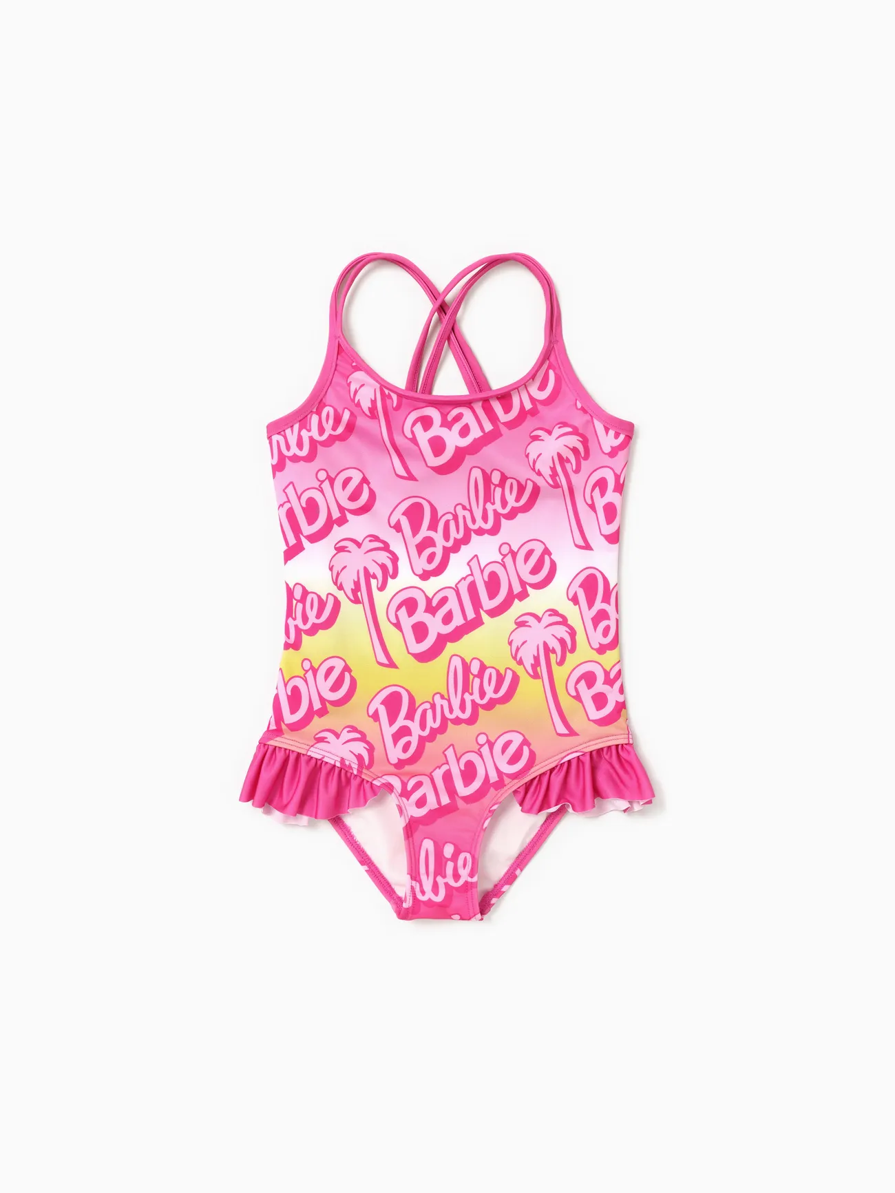 Barbie Mommy and Me Big Letter Logo Gradient Beach Ruffles Strap One-Piece Swimsuit
Barbie Mommy and Me Big Letter Logo Gradient Beach Ruffles Strap One-Piece Swimsuit