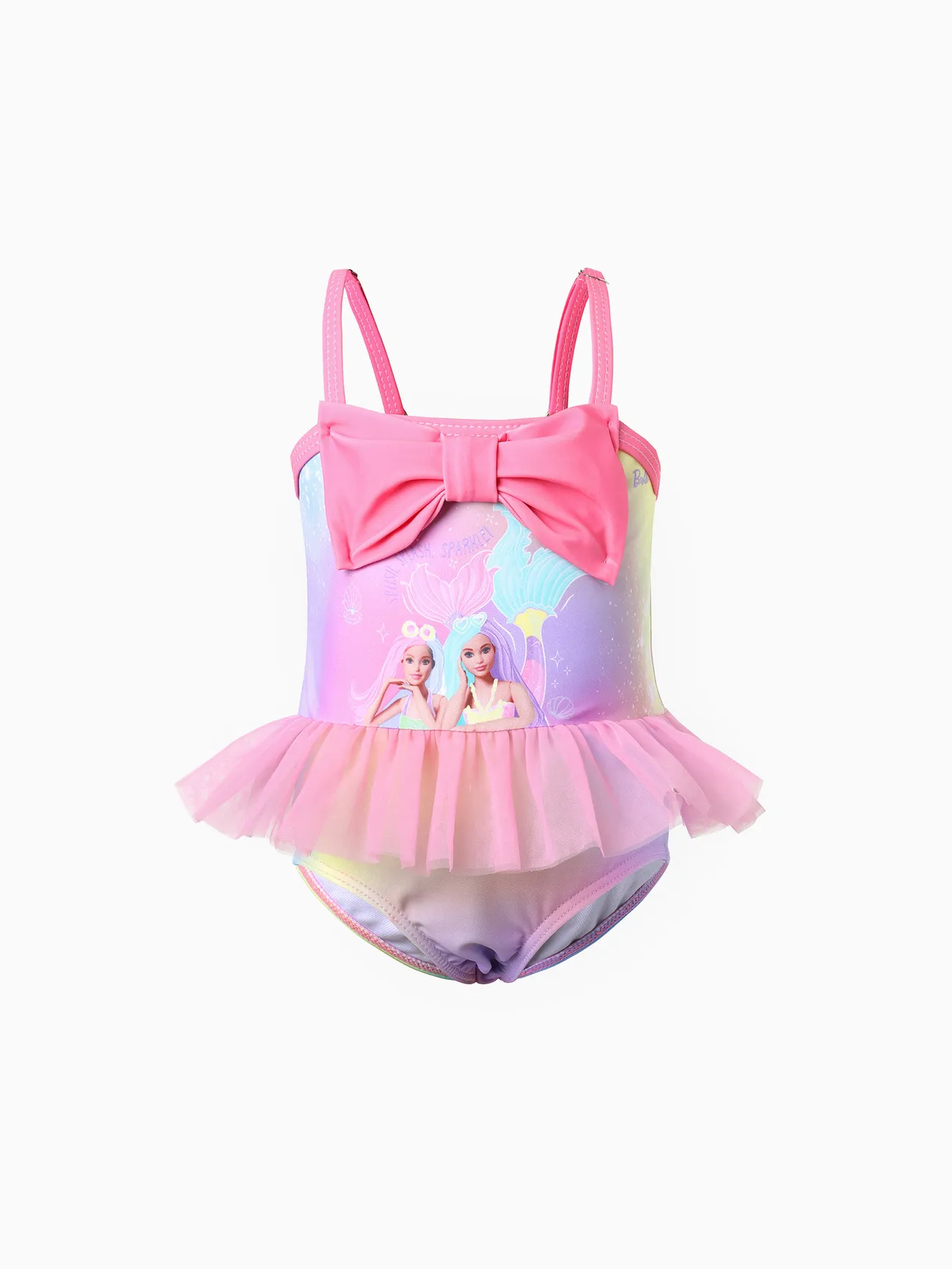 Barbie 1pc Baby/Toddler Girls Rainbow Bowknot Mesh Swimsuit 
Barbie 1pc Baby/Toddler Girls Rainbow Bowknot Mesh Swimsuit