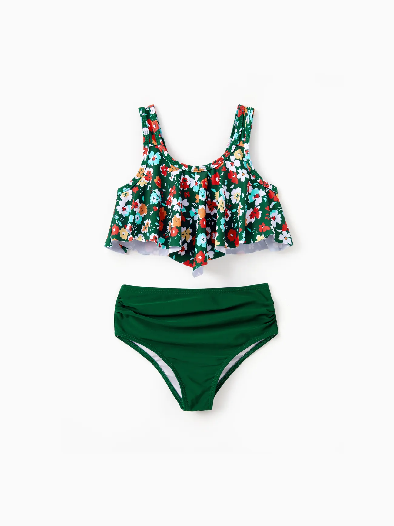 Family Matching Flora Swim Trunks or Strap two-piece Swimsuit 
Family Matching Flora Swim Trunks or Strap two-piece Swimsuit