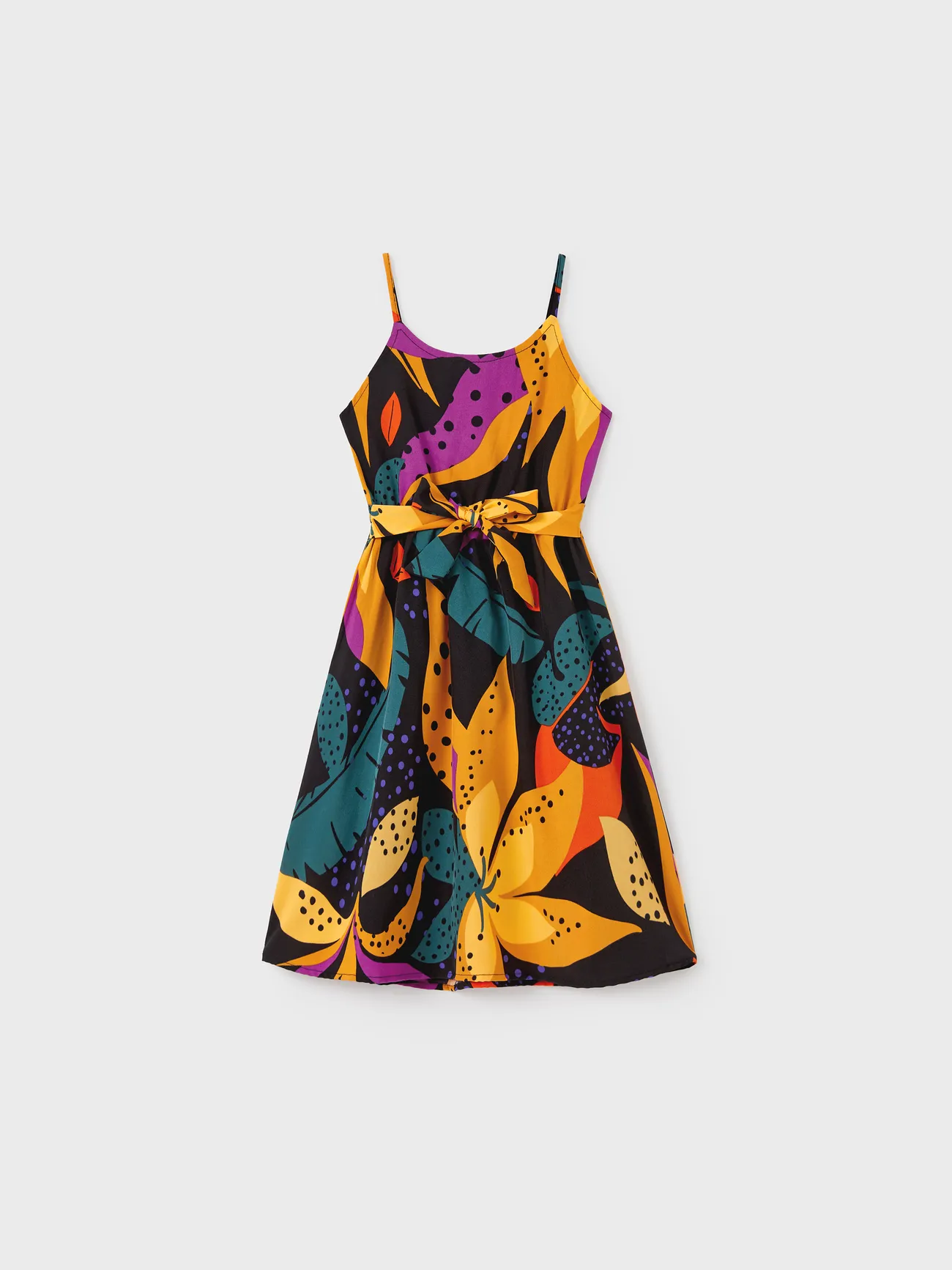 Family Matching Tropical Plant Short-sleeve Top or Strappy Belted Dress Set 
Family Matching Tropical Plant Short-sleeve Top or Strappy Belted Dress Set