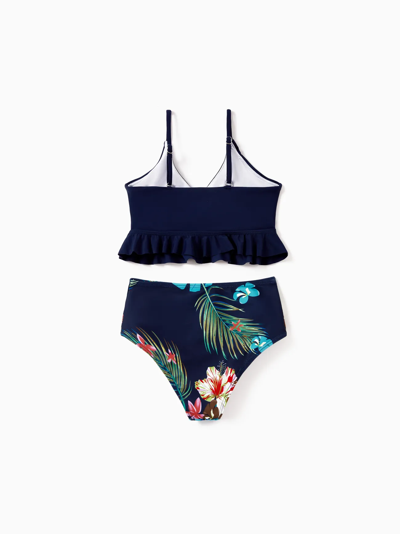 Family Matching Tropical Leaf and Flora Print Blue Swim Trunks or 2 Pieces Tie Front Tankini Swimsuit
Family Matching Tropical Leaf and Flora Print Blue Swim Trunks or 2 Pieces Tie Front Tankini Swimsuit