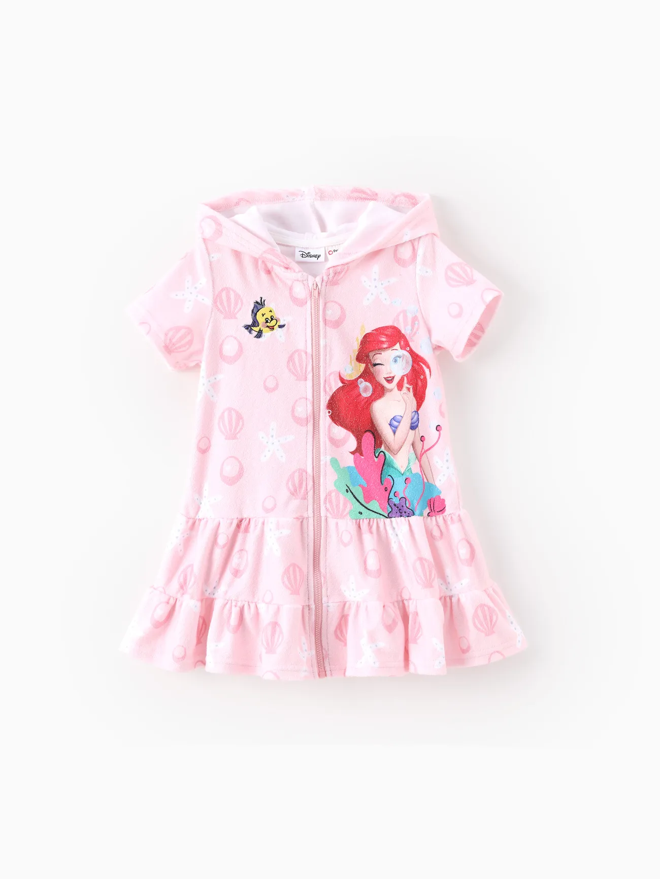 Disney Princess Toddler/Kid Girl 1pc Ariel/Moana/Rapunzel Shell/Palm/Castle Allover Print Hooded Zipper Ruffle-hem Swim Cover-up
Disney Princess Toddler/Kid Girl 1pc Ariel/Moana/Rapunzel Shell/Palm/Castle Allover Print Hooded Zipper Ruffle-hem Swim Cover-up