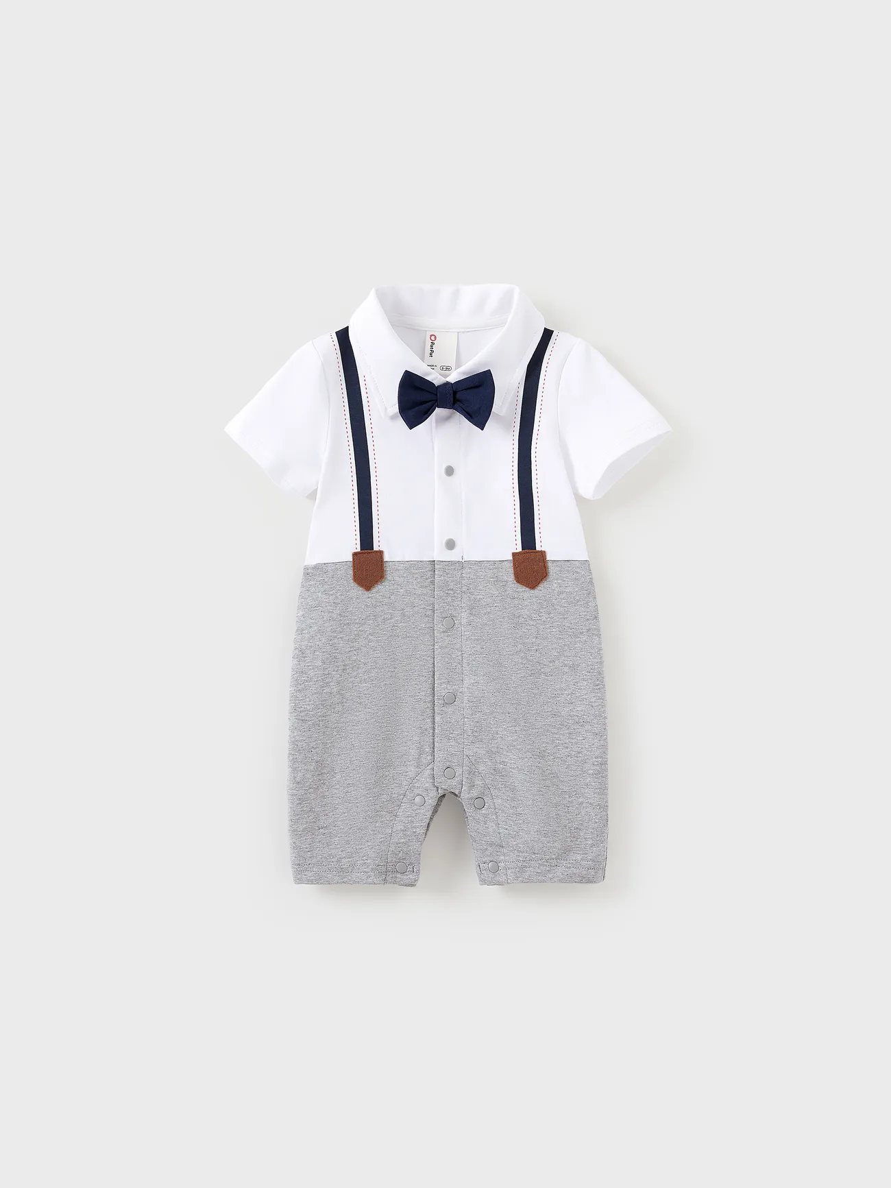 Baby Boy Gentle Style Faux-two Romper
Baby Boy Gentle Style Faux-two Romper