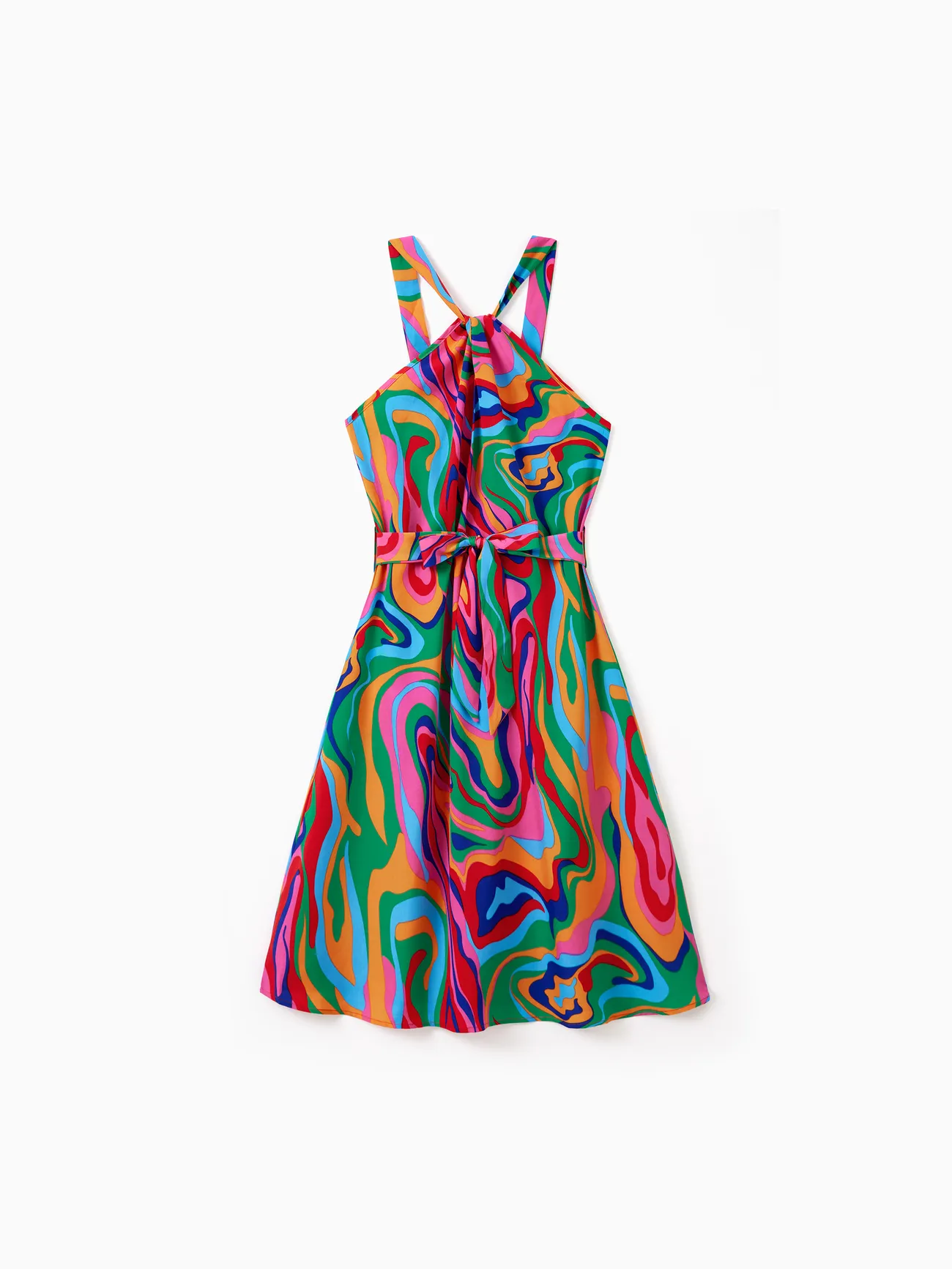 Family Matching Vibrant Tie-Dye Print A-Line Belted Sundress for Mommy & Me
Family Matching Vibrant Tie-Dye Print A-Line Belted Sundress for Mommy & Me