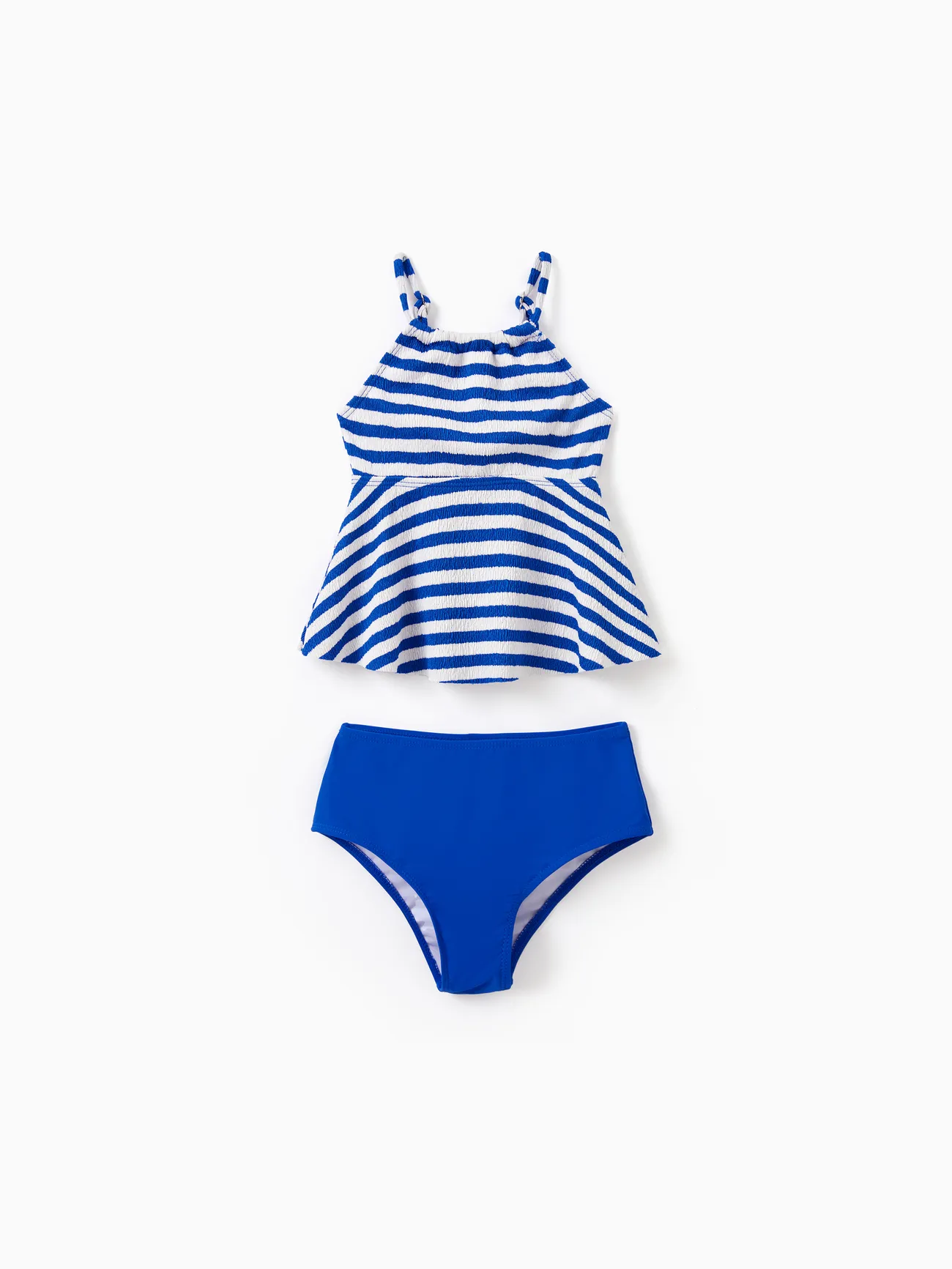 Family Matching Blue Striped Swim Trunks or 2 Pieces Halter Tankini Swimsuit
Family Matching Blue Striped Swim Trunks or 2 Pieces Halter Tankini Swimsuit
