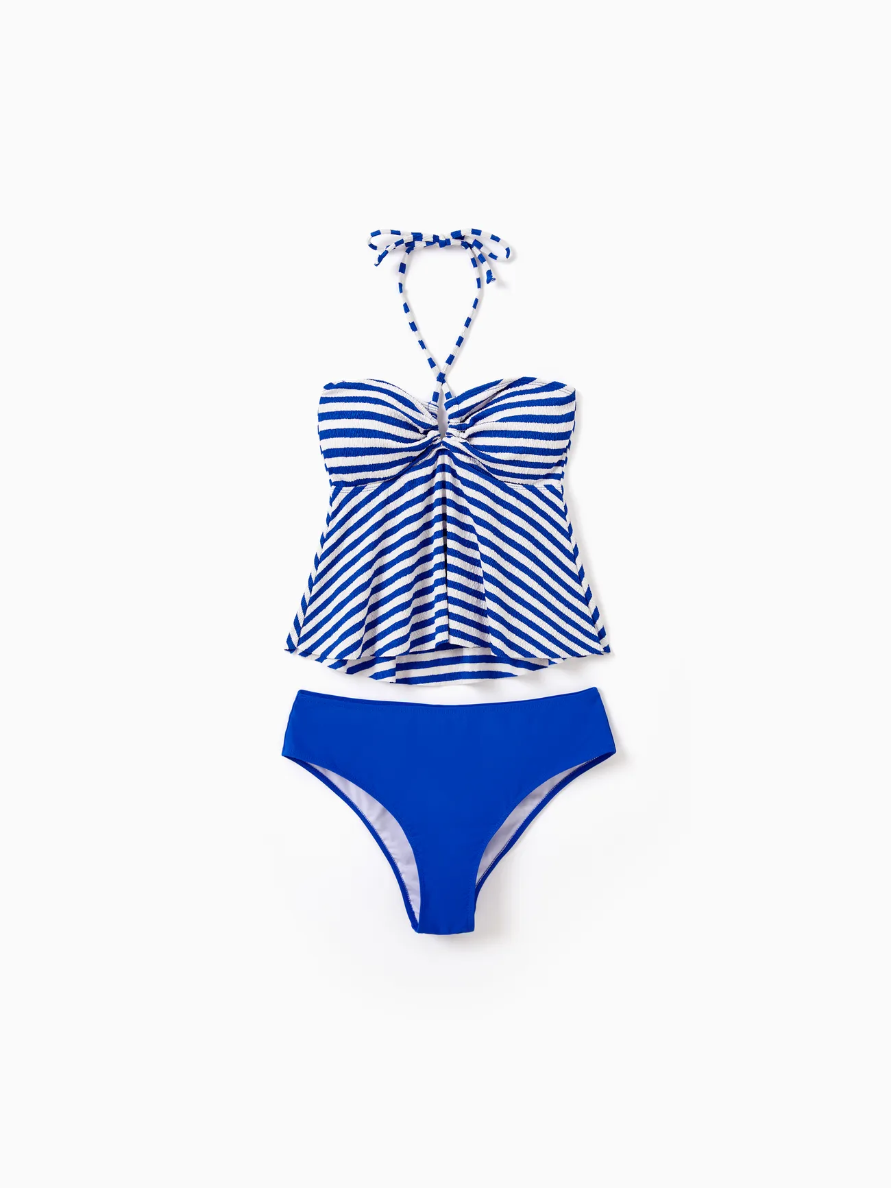 Family Matching Blue Striped Swim Trunks or 2 Pieces Halter Tankini Swimsuit
Family Matching Blue Striped Swim Trunks or 2 Pieces Halter Tankini Swimsuit