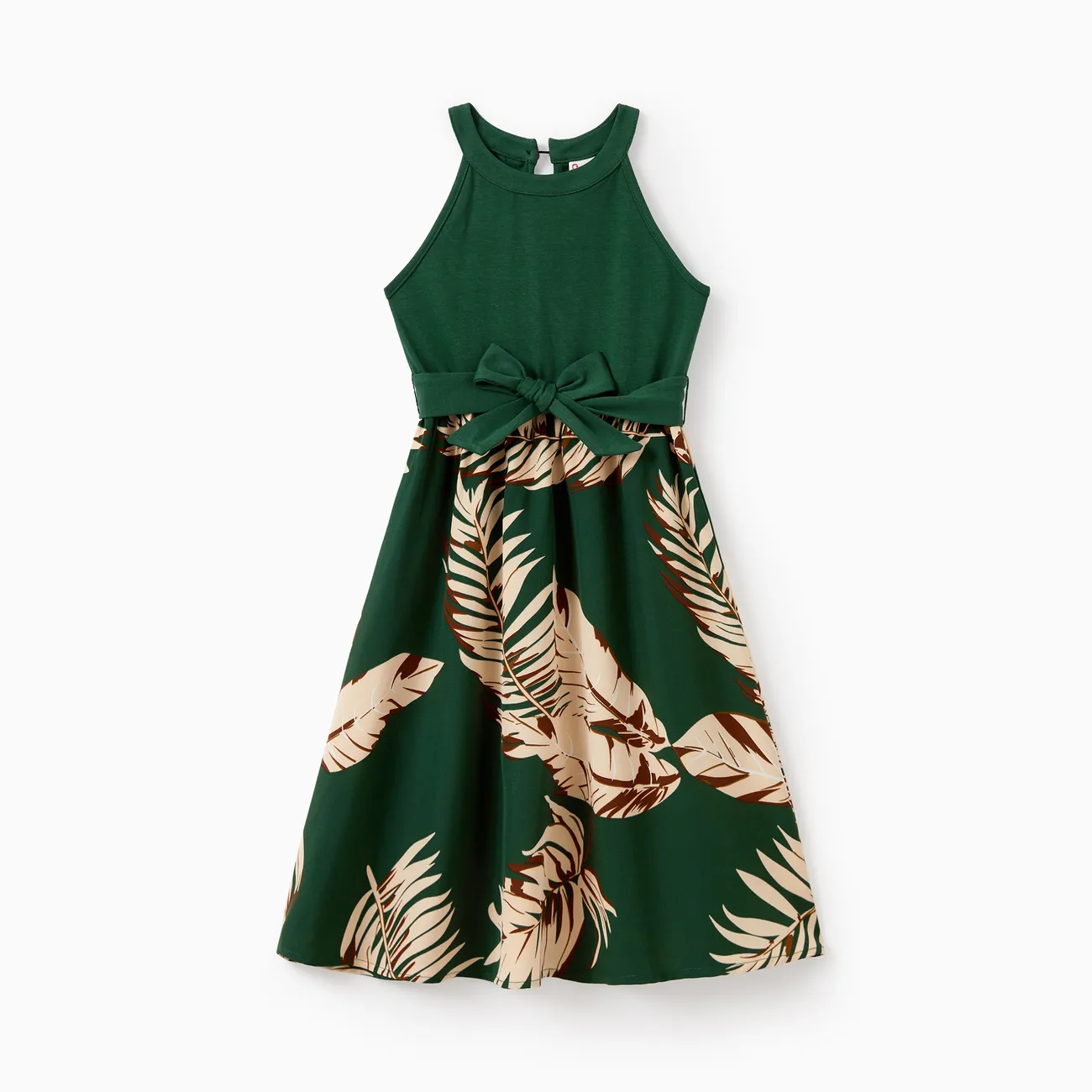 Family Matching Outfits Tropical Leaf Print Green Hawaiian Vacation Clothes Set Summer Beach Halter Dress & Short-sleeve Shirt Set
Family Matching Outfits Tropical Leaf Print Green Hawaiian Vacation Clothes Set Summer Beach Halter Dress & Short-sleeve Shirt Set