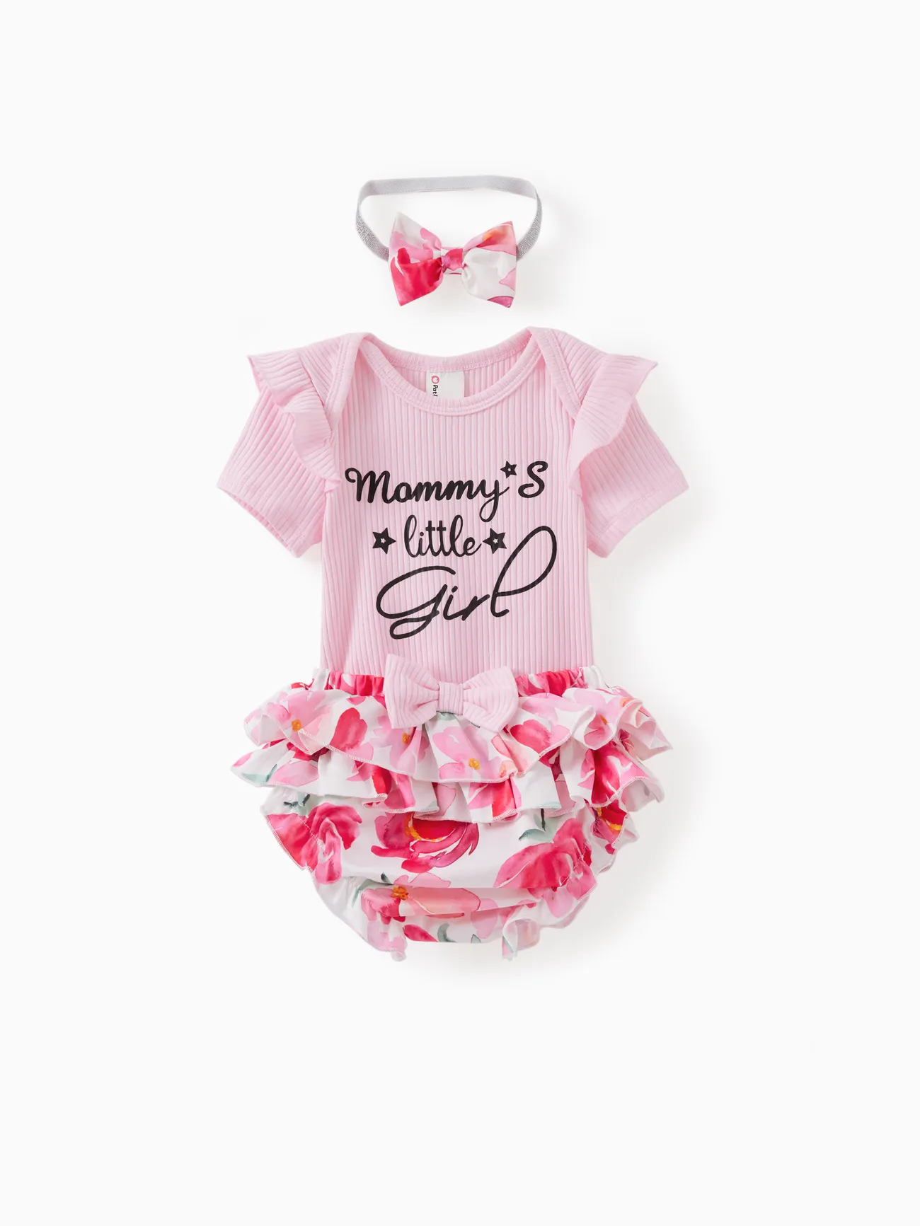 3-Piece Baby Girl Sweet Letter Romper and Multi-layer Bloomer Shorts with Headband Set
3-Piece Baby Girl Sweet Letter Romper and Multi-layer Bloomer Shorts with Headband Set