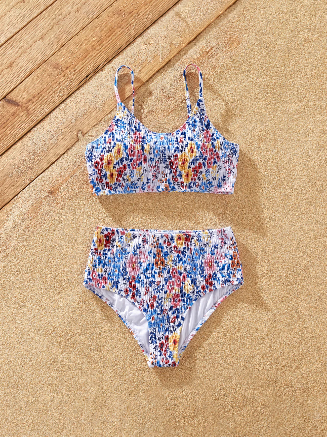 Family Matching Stripe Swim Trunks or Ditsy Floral Shirred Two-Piece Swimsuit
Family Matching Stripe Swim Trunks or Ditsy Floral Shirred Two-Piece Swimsuit