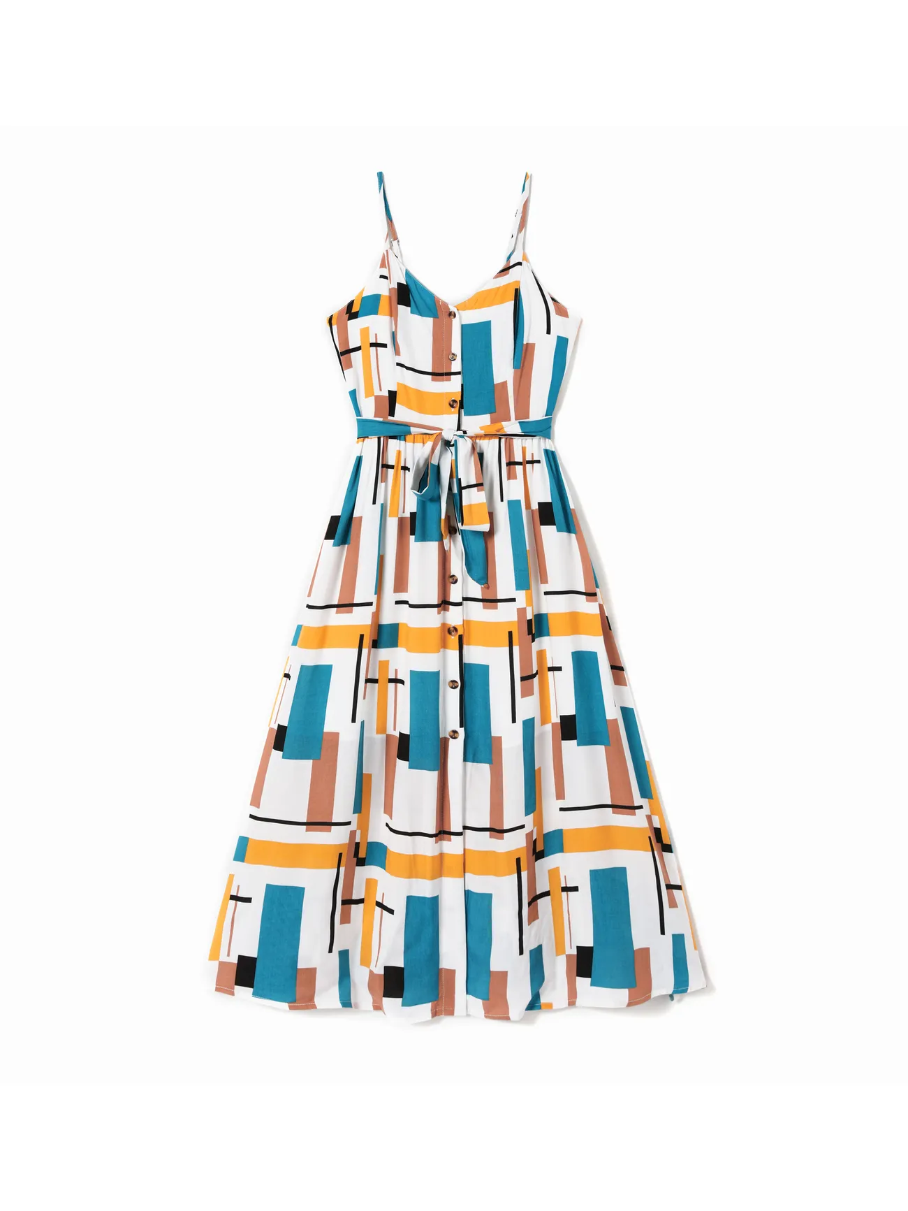 Family Matching Raglan Sleeves Tee and Geometric Pattern Button Strap Dress Sets
Family Matching Raglan Sleeves Tee and Geometric Pattern Button Strap Dress Sets