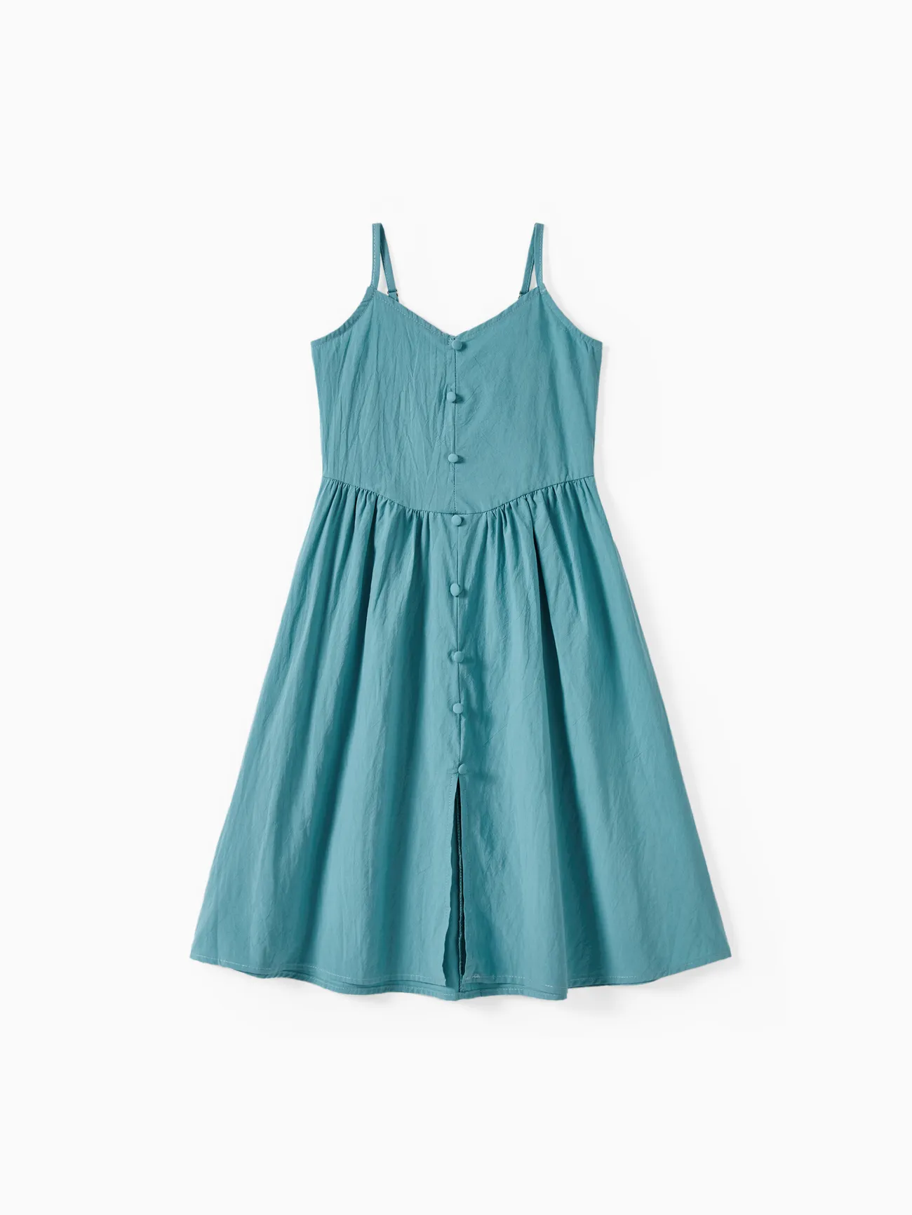 Mommy and Me Button Decor A-Line Split Hem Green Strap Dress
Mommy and Me Button Decor A-Line Split Hem Green Strap Dress