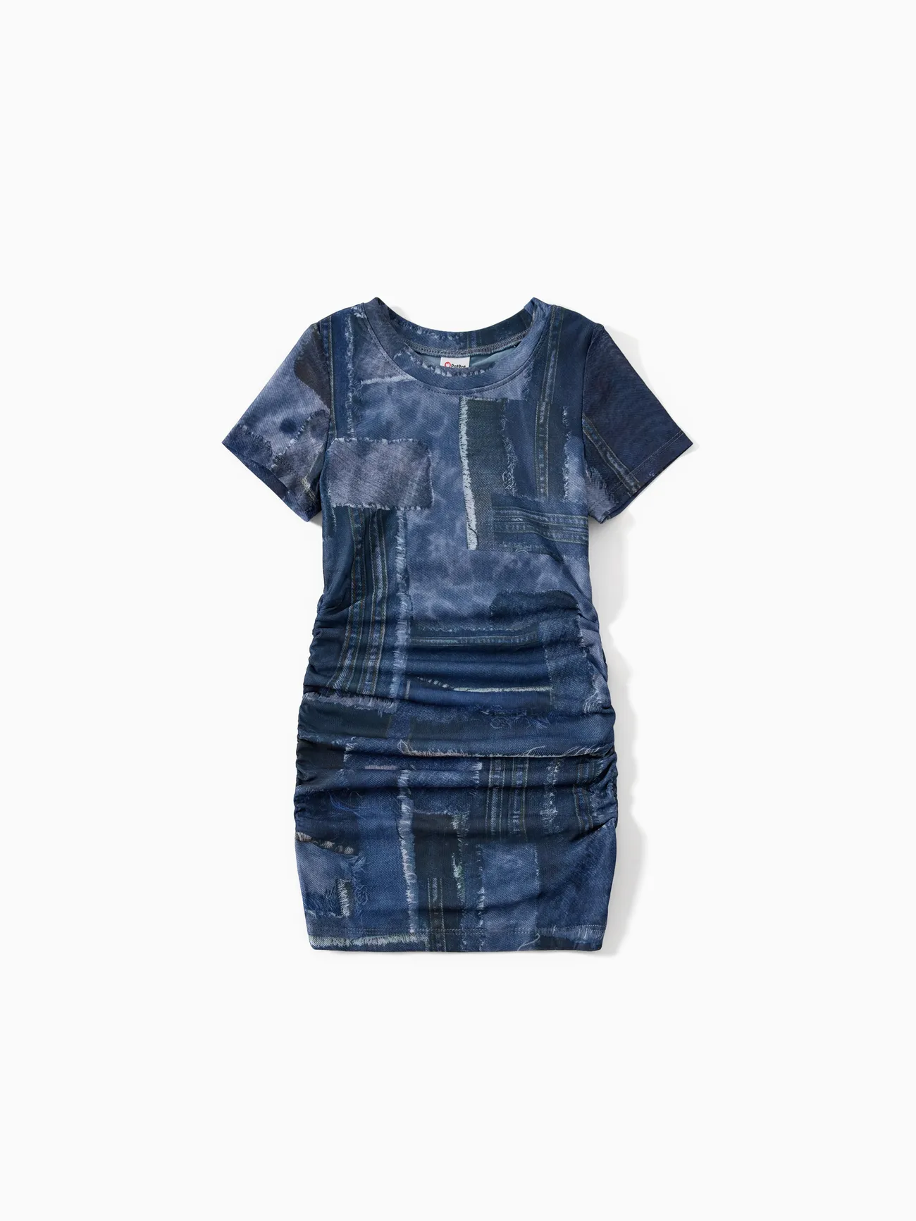 Mommy and Me Denim Patchwork Mesh Printed Ruched Drawstring Dress
Mommy and Me Denim Patchwork Mesh Printed Ruched Drawstring Dress