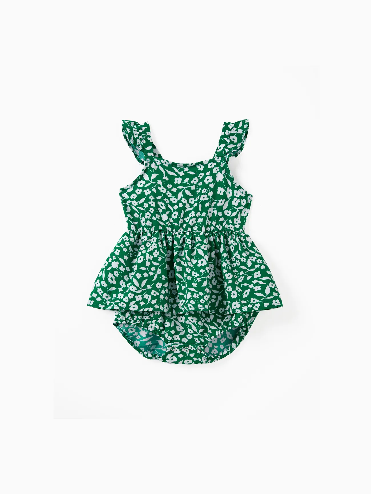 Matching Floral Print Green Smocked Strap Jumpsuits for Mommy and Me
Matching Floral Print Green Smocked Strap Jumpsuits for Mommy and Me