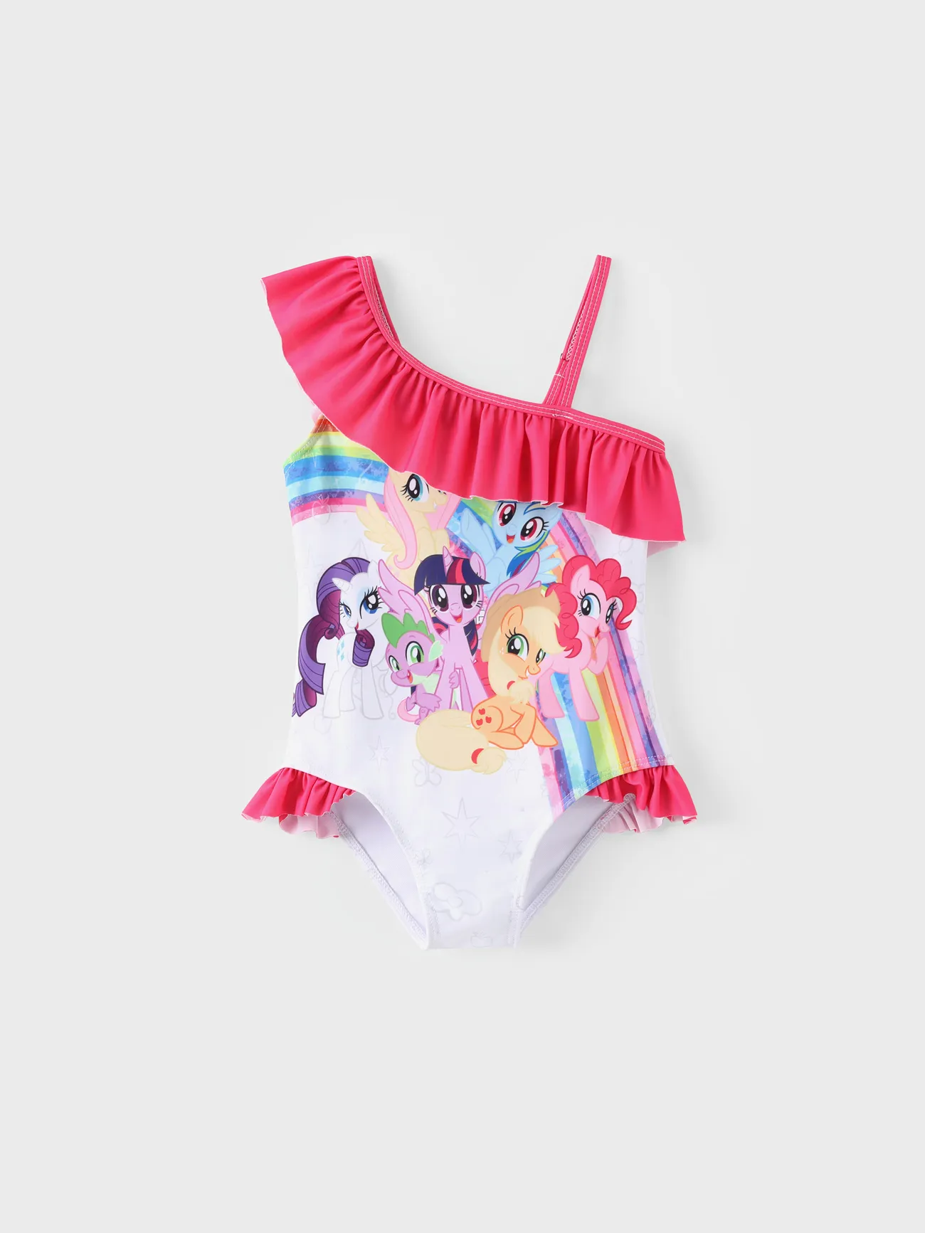 My Little Pony Toddler/Kid 1pc Character Rainbow Pattern Off-shoulder Ruffled UPF 50+ Swimsuit
My Little Pony Toddler/Kid 1pc Character Rainbow Pattern Off-shoulder Ruffled UPF 50+ Swimsuit