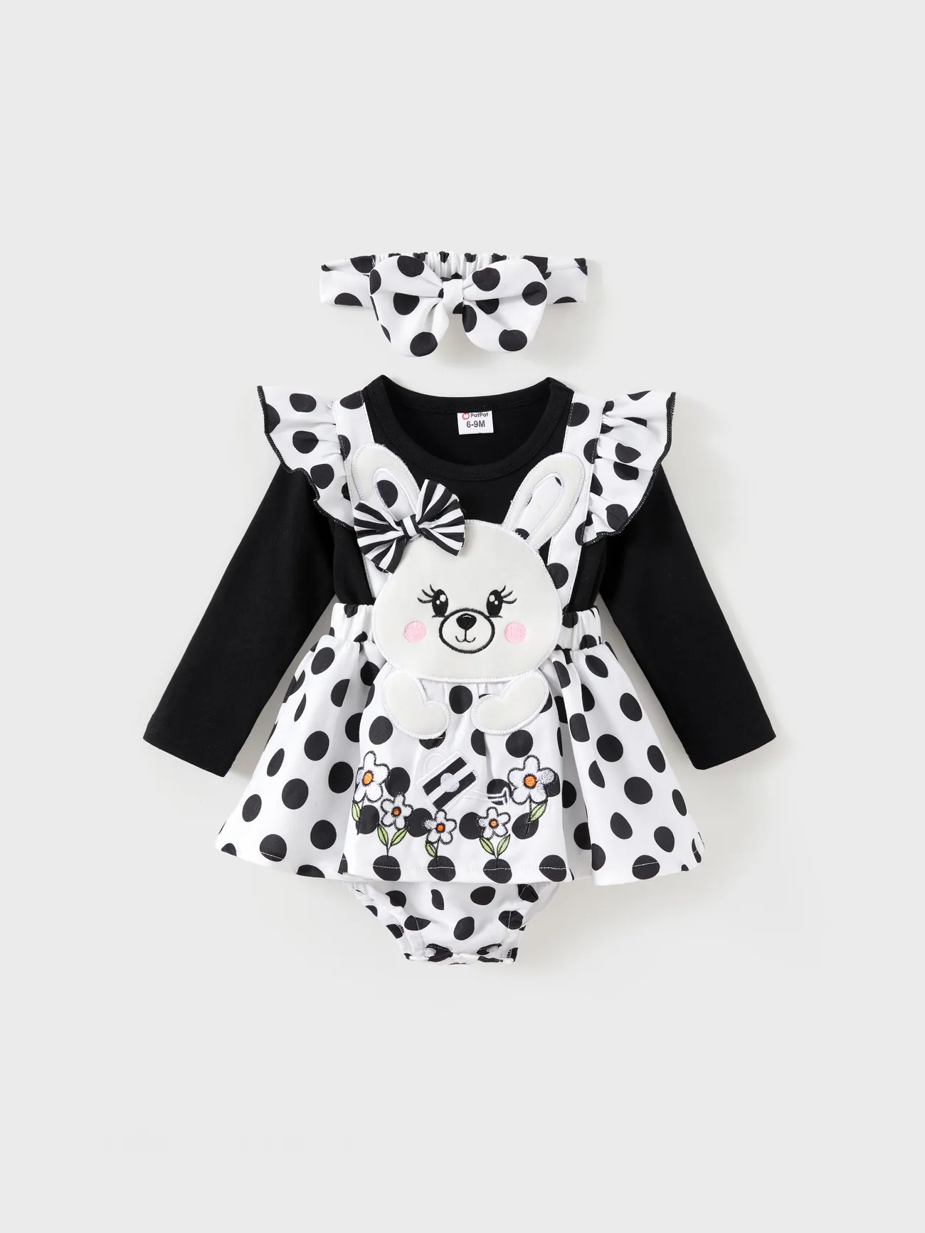 Baby Girl Rabbit Pattern Ruffle Long Sleeve Romper 
Baby Girl Rabbit Pattern Ruffle Long Sleeve Romper