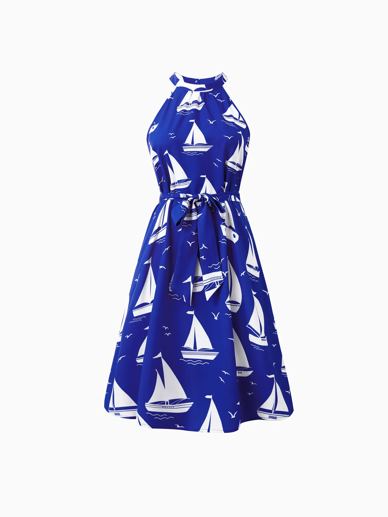 Family Matching Blue Set Geometric Pattern 2-Piece Short-sleeve Shirt and Shorts Set or Halter Belted Dress
Family Matching Blue Set Geometric Pattern 2-Piece Short-sleeve Shirt and Shorts Set or Halter Belted Dress