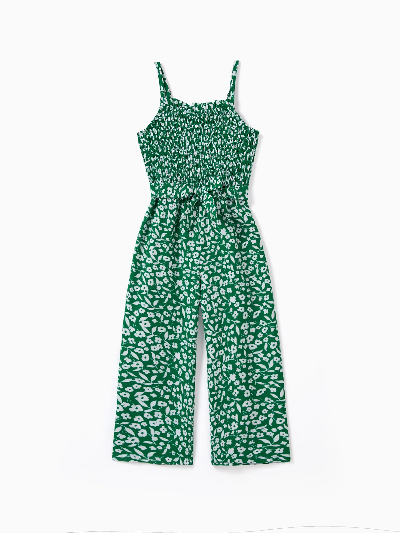 Matching Floral Print Green Smocked Strap Jumpsuits for Mommy and Me
Matching Floral Print Green Smocked Strap Jumpsuits for Mommy and Me