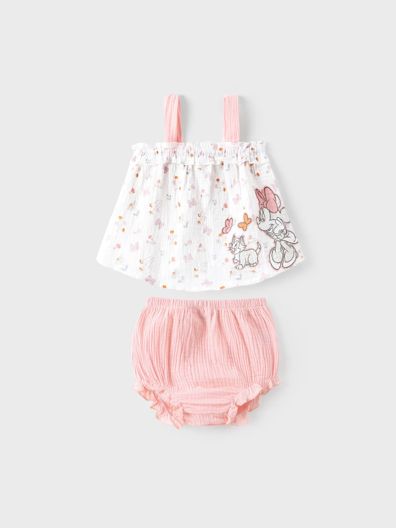 Disney Mickey and Friends Baby Girl 2pcs Cotton Bowknot Print Ruffled Top And Shorts Set
Disney Mickey and Friends Baby Girl 2pcs Cotton Bowknot Print Ruffled Top And Shorts Set