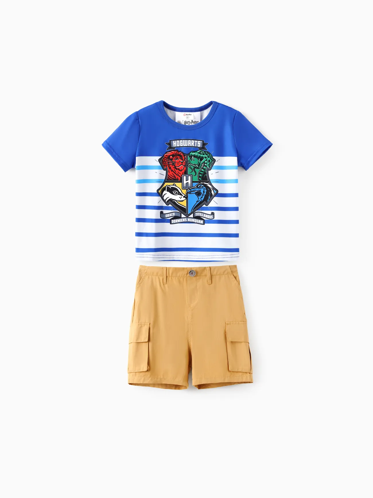 Harry Potter Toddler/Kid Boy 2pcs College Badge Striped Print Top and Cotton Shorts Set
Harry Potter Toddler/Kid Boy 2pcs College Badge Striped Print Top and Cotton Shorts Set
