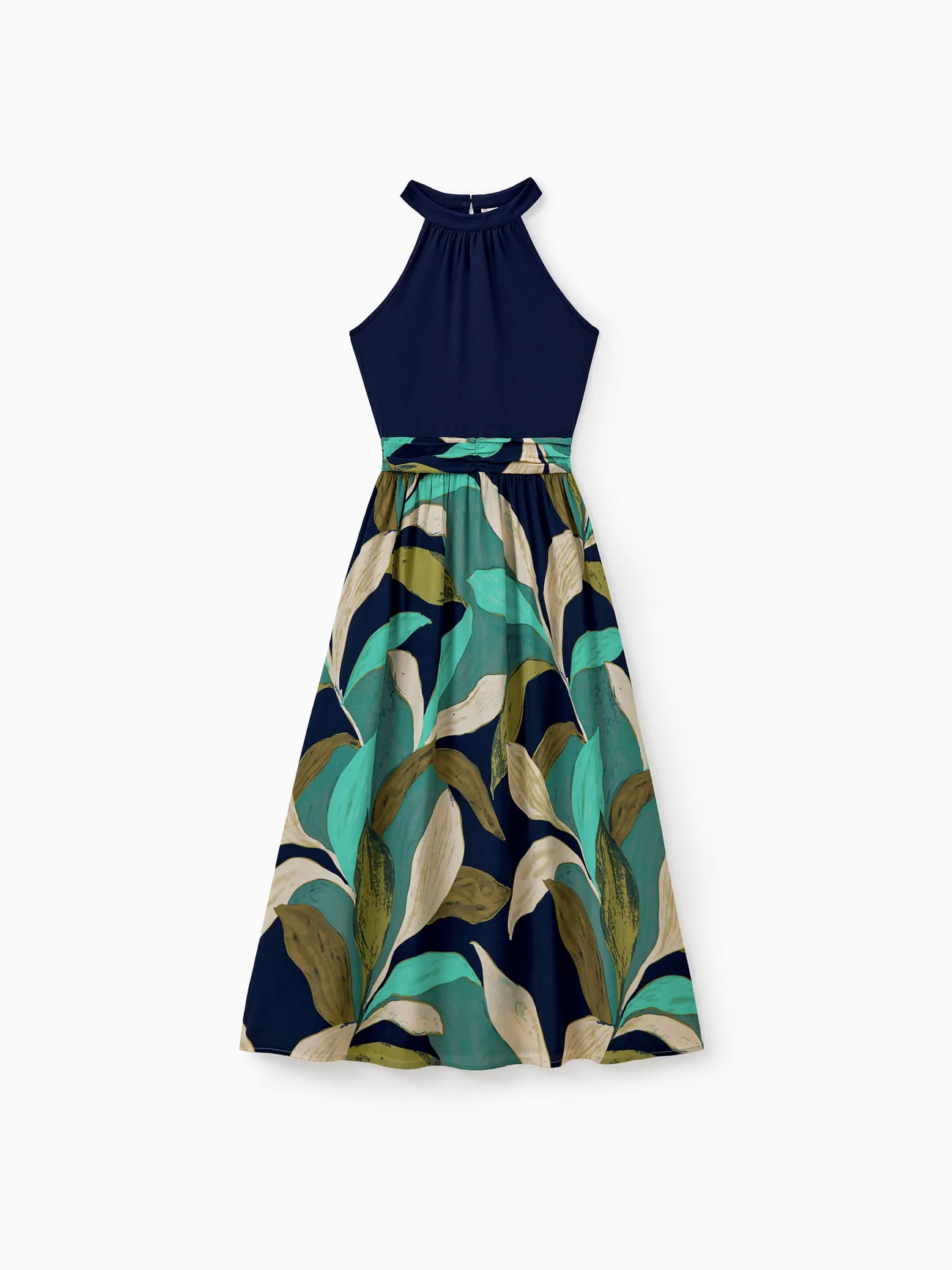 Family Matching Outfits Elegant Navy Blue & Green Leaf Print Dress or Colorblock Casual T-Shirt
Family Matching Outfits Elegant Navy Blue & Green Leaf Print Dress or Colorblock Casual T-Shirt