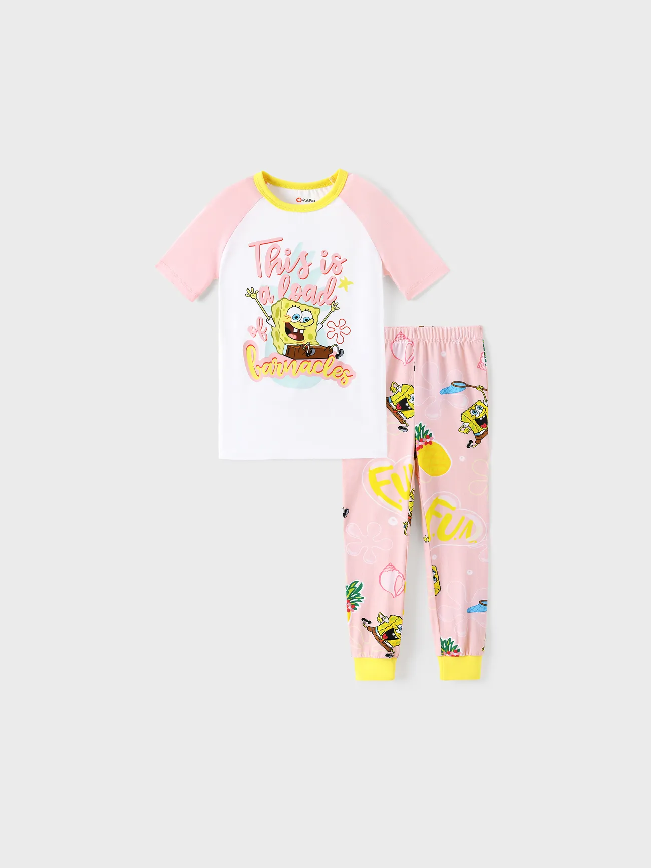 SpongeBob SquarePants Family matching Pineapple Print Colorblock Short-sleeve Top And Pants Snug-Fitting Pajamas Set
SpongeBob SquarePants Family matching Pineapple Print Colorblock Short-sleeve Top And Pants Snug-Fitting Pajamas Set