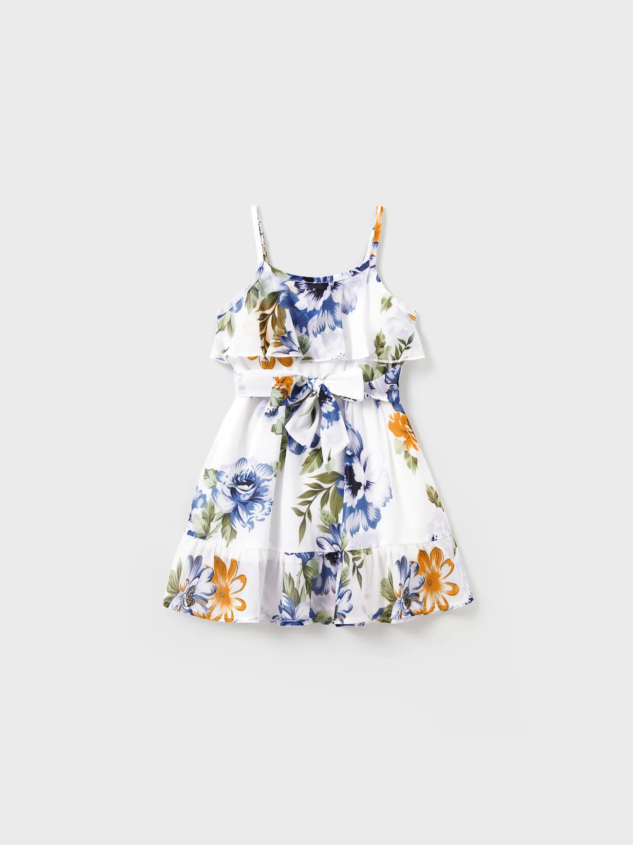 Matching Family Outfits Blue Cotton T-Shirts or Floral Print Ruffle Strap Belted Dress Summer Family Look Set for Beach, Travel, and Photos
Matching Family Outfits Blue Cotton T-Shirts or Floral Print Ruffle Strap Belted Dress Summer Family Look Set for Beach, Travel, and Photos