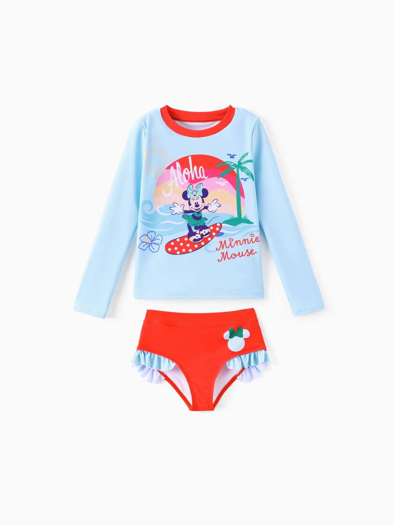 Disney Mickey and Friends Minnie Mouse 2pcs Marine Print Ruffled UPF 50+ Swimsuits
Disney Mickey and Friends Minnie Mouse 2pcs Marine Print Ruffled UPF 50+ Swimsuits