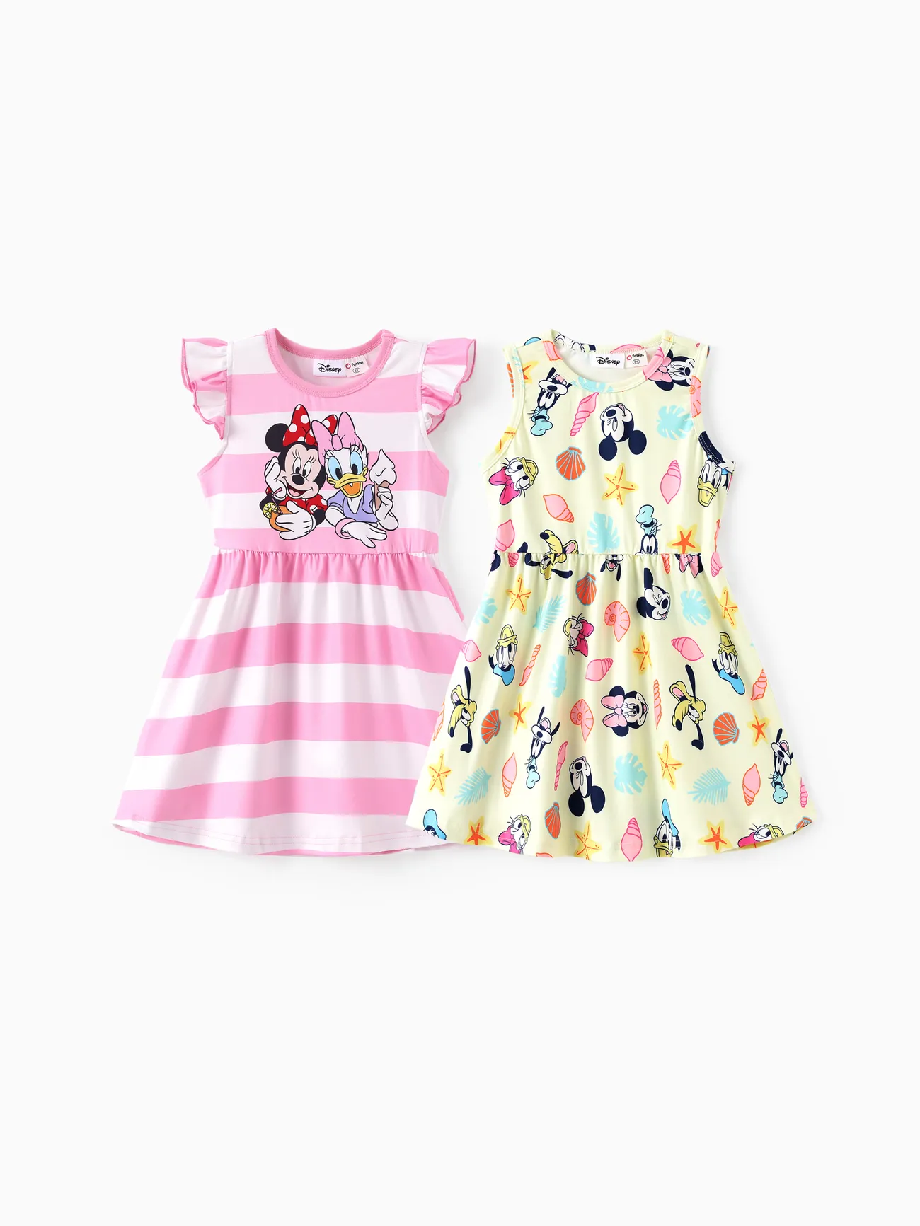 Disney Mickey and Friends Toddler Girl 2-pack Minnie Mouse Rainbow/Floral Print Ruffled Dresses
Disney Mickey and Friends Toddler Girl 2-pack Minnie Mouse Rainbow/Floral Print Ruffled Dresses