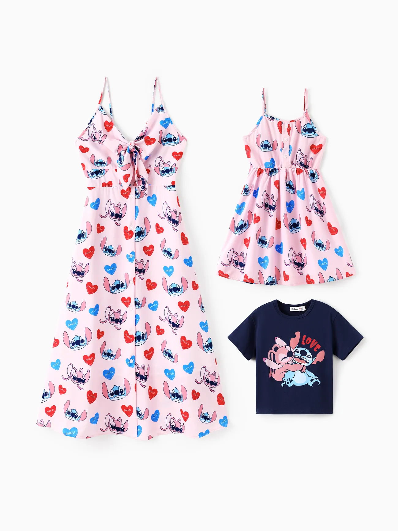 Disney Stitch Family matching Heart Allover Print Camisole Knotted Dresses/ Cotton Top
Disney Stitch Family matching Heart Allover Print Camisole Knotted Dresses/ Cotton Top