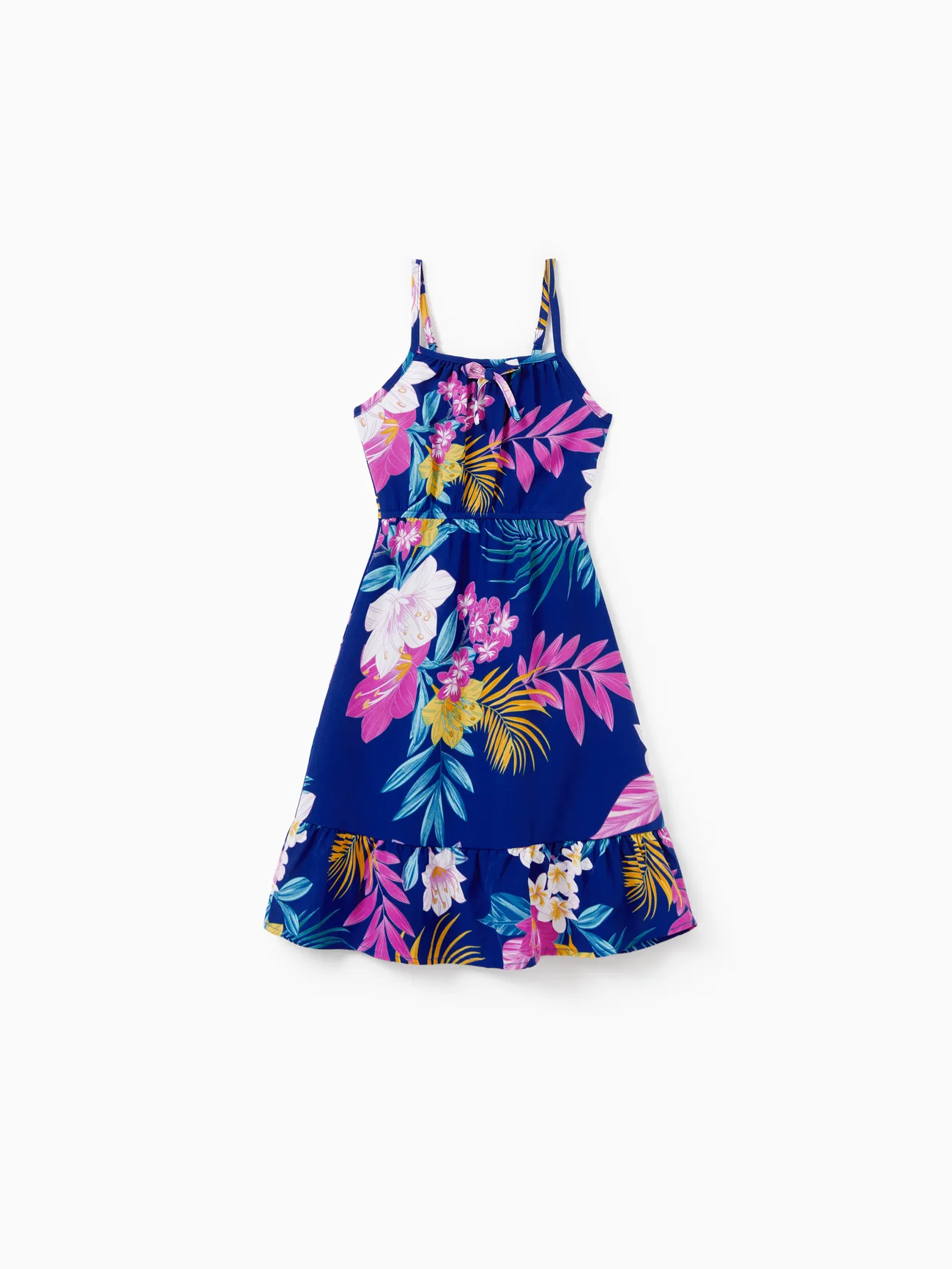Matching Family Hawaiian Outfits Tropical Floral Print Strap Dress or Short-sleeve Shirts & Shorts Set Summer Beachwear Set for Vacation
Matching Family Hawaiian Outfits Tropical Floral Print Strap Dress or Short-sleeve Shirts & Shorts Set Summer Beachwear Set for Vacation