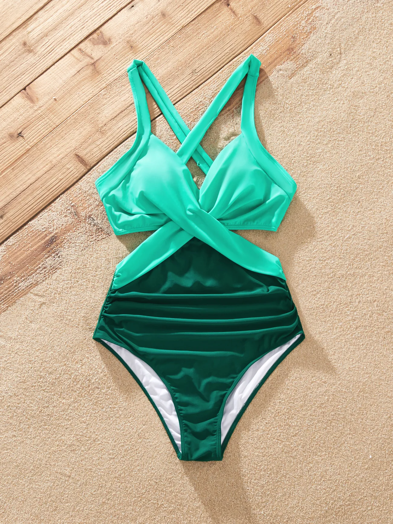 Matching Family Swimsuits for Beach Green Colorblock One-Piece Swimwear or Swim Trunks Summer Vacation Outfits
Matching Family Swimsuits for Beach Green Colorblock One-Piece Swimwear or Swim Trunks Summer Vacation Outfits