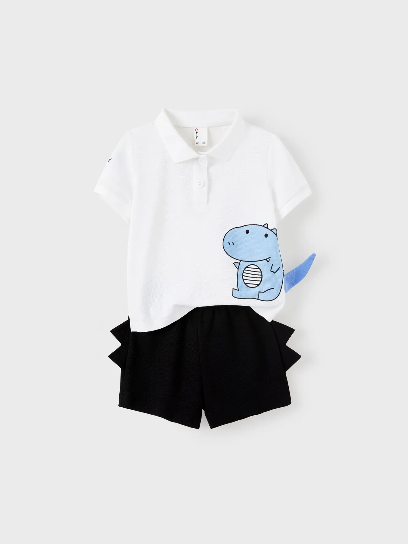 2pcs Toddler Boy Casual Dinosaur Print Polo Shirt & Spike Design Shorts Set 
2pcs Toddler Boy Casual Dinosaur Print Polo Shirt & Spike Design Shorts Set